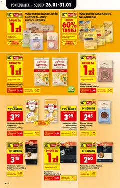 Pogląd oferty "Makaron wstążki Dobrusia, 400 g, Pasta ribbons, 400 g" - ważna od 26.01.2026 | Strona: 42 | Produkty: Kasza, Nori, Makaron ryżowy, Sushi