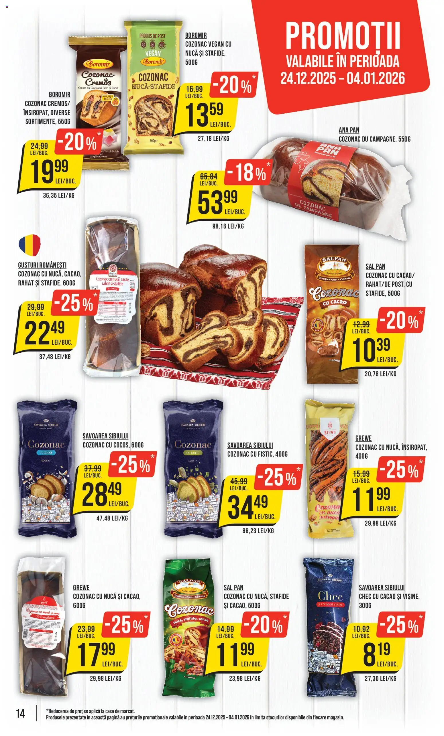 Noul catalog Mega Image – valabil de la 29.12.2025 | Pagină: 14 | Produse: Șal, Cremă, Fistic, Cacao