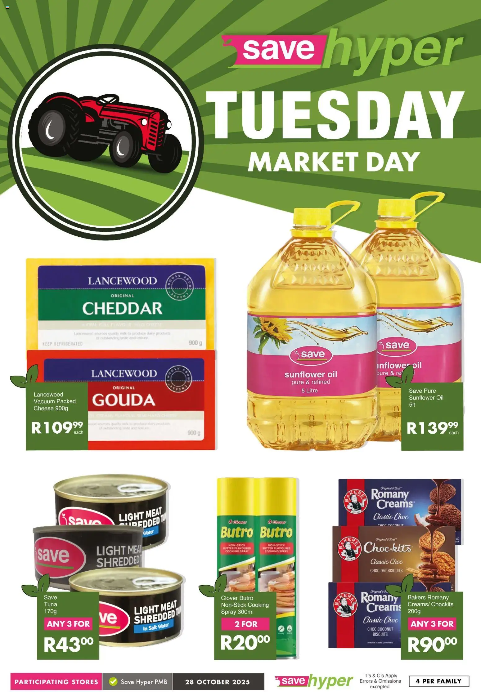 New Save catalogue – valid from 28.10.2025 | Page: 8 | Products: Butter, Cheese, Biscuits, Water