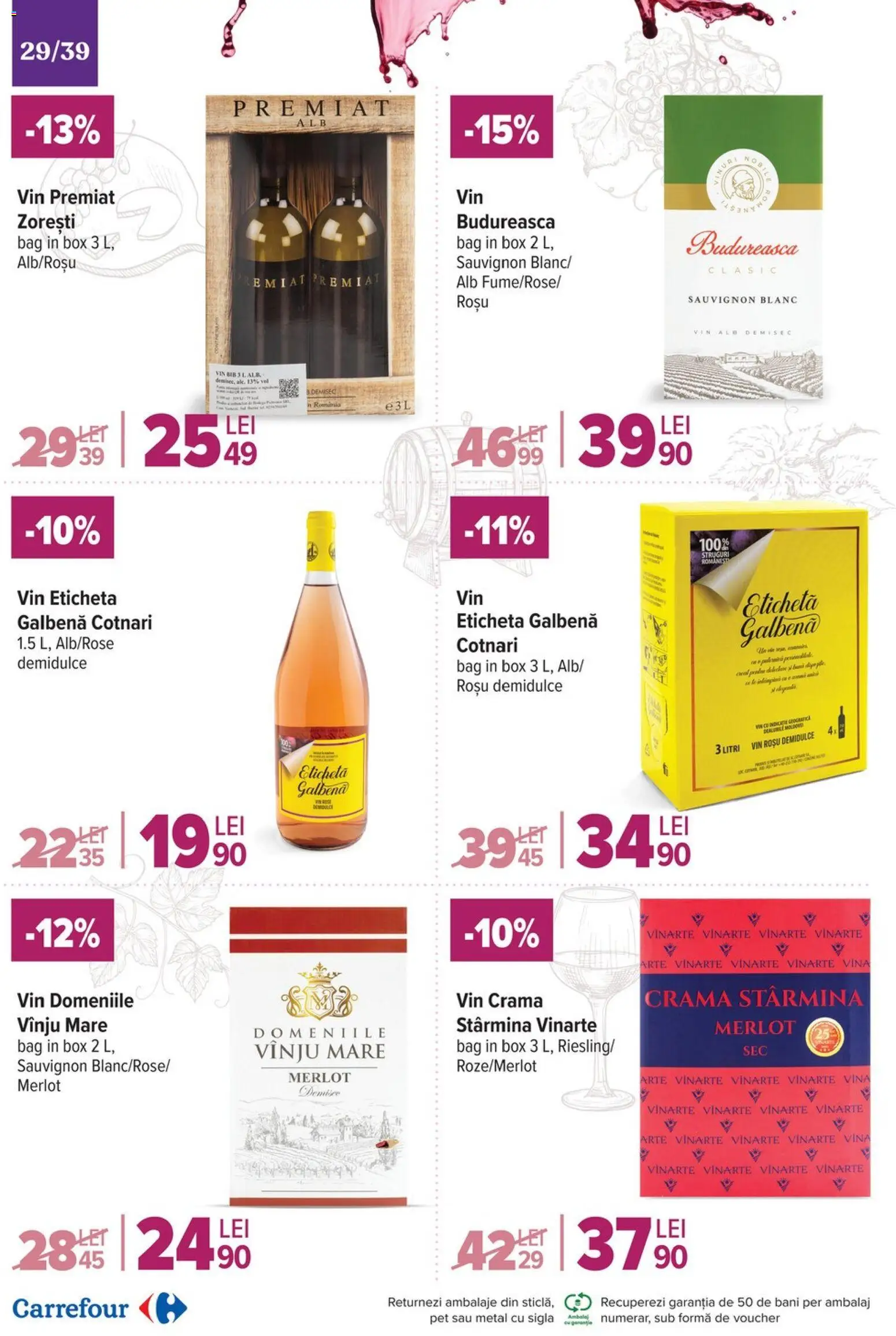 Noul catalog Carrefour – valabil de la 19.11.2025 | Pagină: 29 | Produse: Struguri, Vin