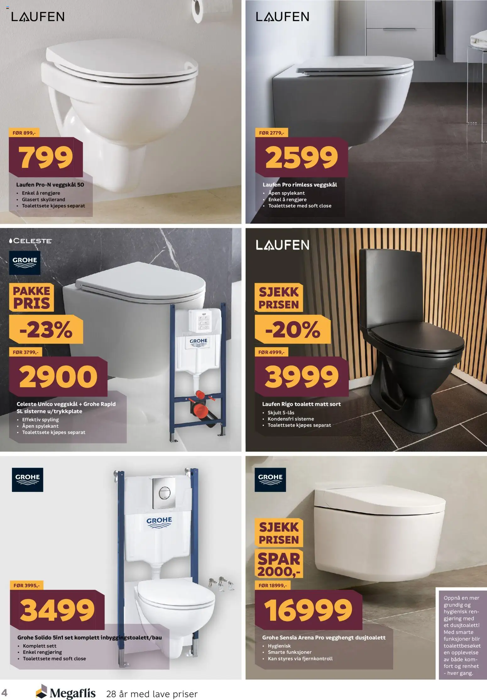 {H1} | Side: 4 | Produkter: Fourchettes, Fjernkontroll, Toalett