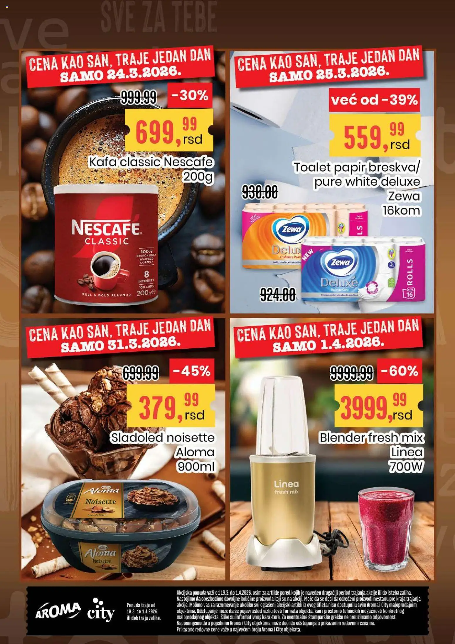 Aroma Market katalog - važi od 19.03.2026 | Strana: 20 | Proizvode: Sladoled, Blender, Kafa, Nescafé