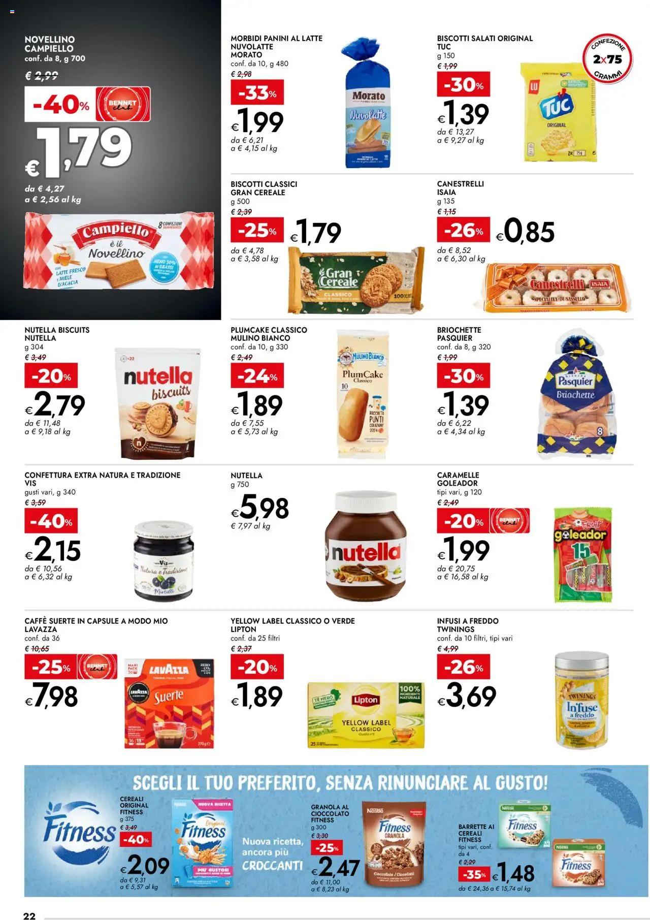 Volantino bennet del 05.06.2025 | Pagina: 22 | Prodotti: Cioccolato, Tè, Caramelle, Nutella