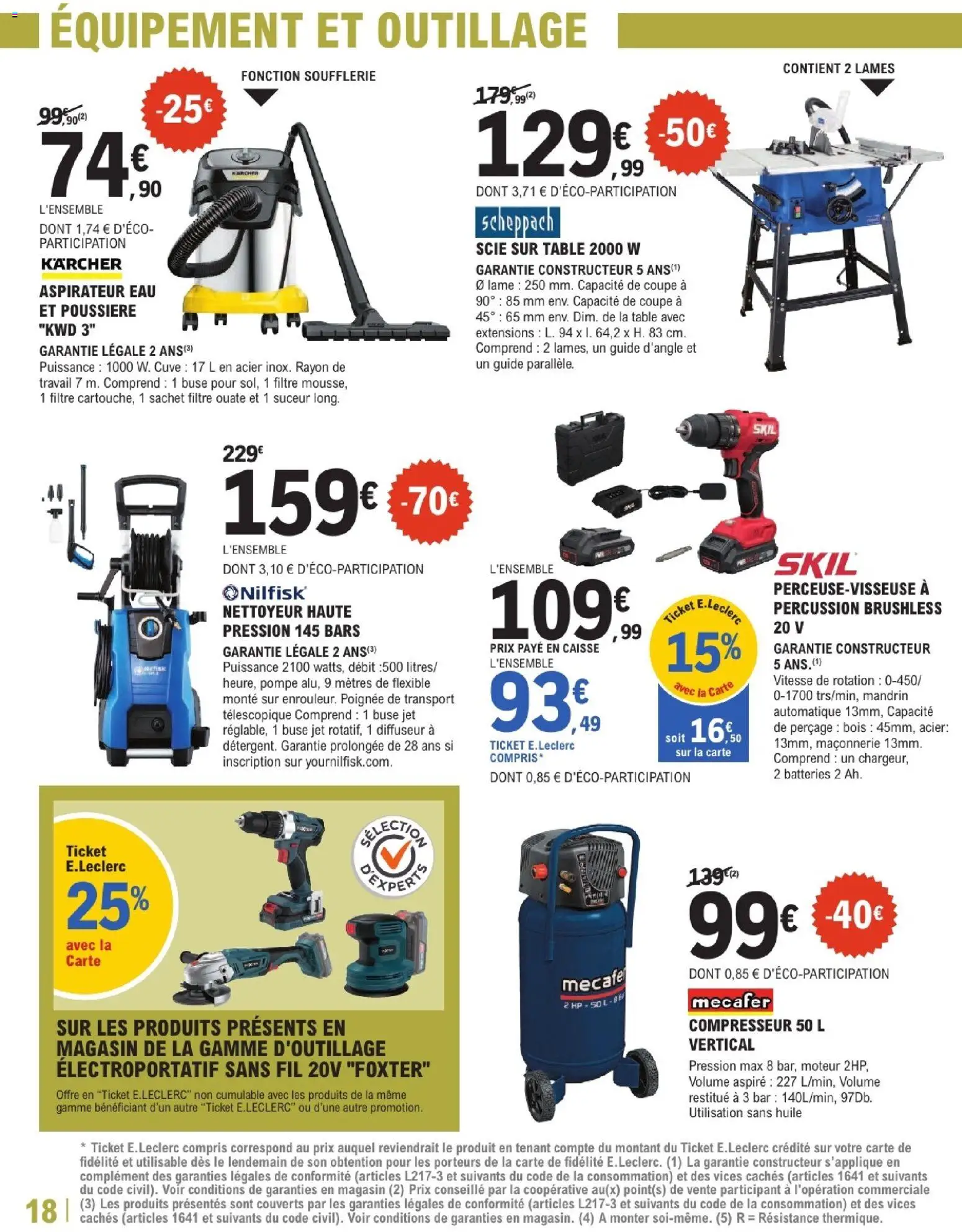 {H1} | Page: 18 | Produits: Compresseur, Aspirateur, Diffuseur, Table