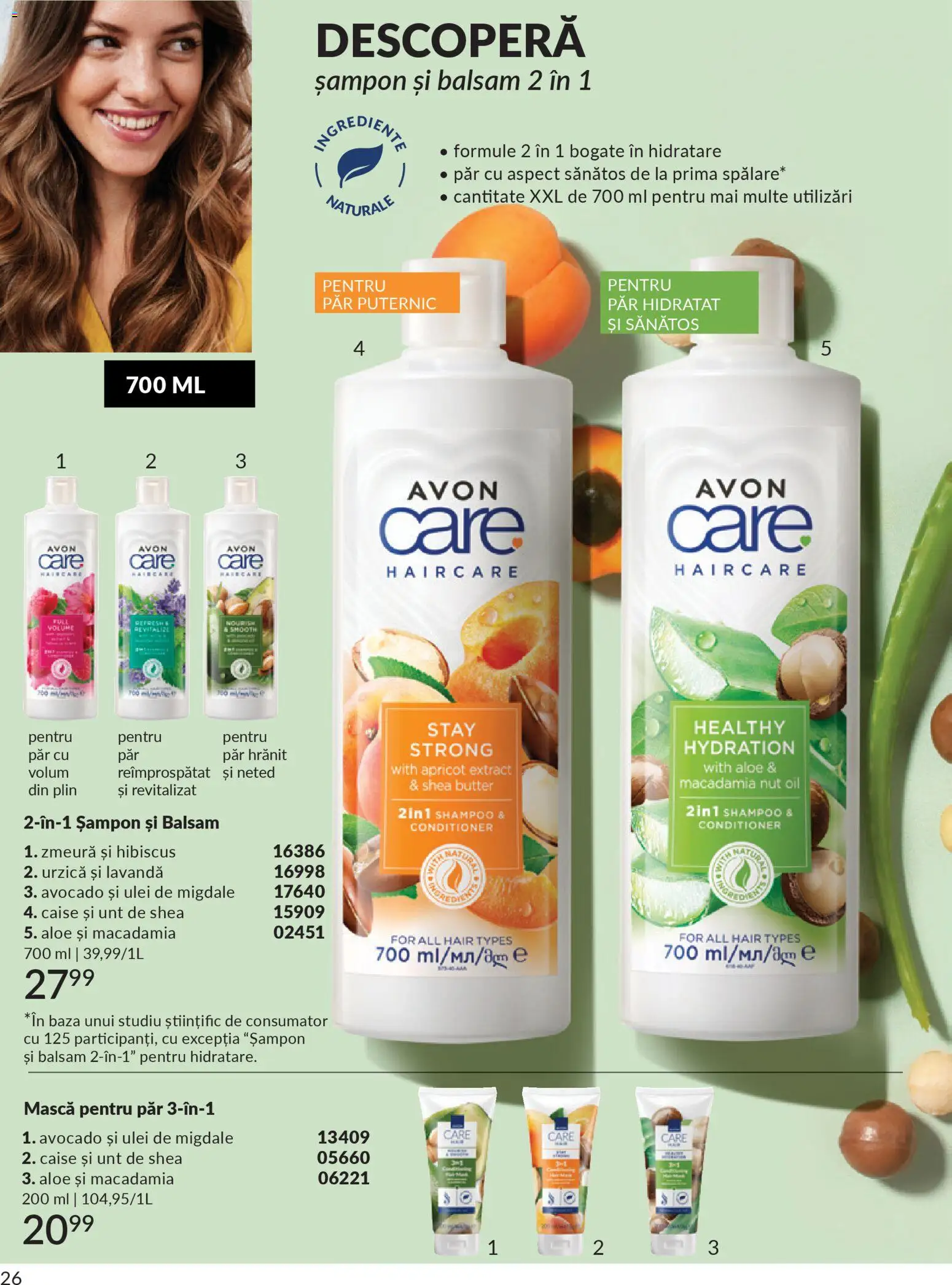 Noul catalog Avon – valabil de la 01.03.2026 | Pagină: 208 | Produse: Migdale, Șampon, Ulei, Avocado