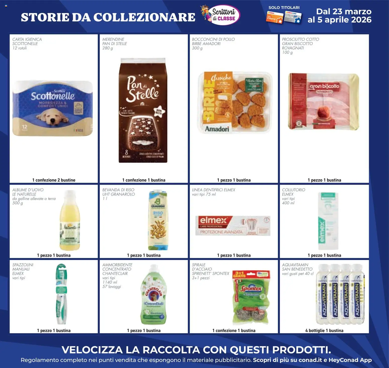 Volantino Conad del 25.03.2026 | Pagina: 45 | Prodotti: Prosciutto Cotto, Carta igienica, Pollo, Nuggets