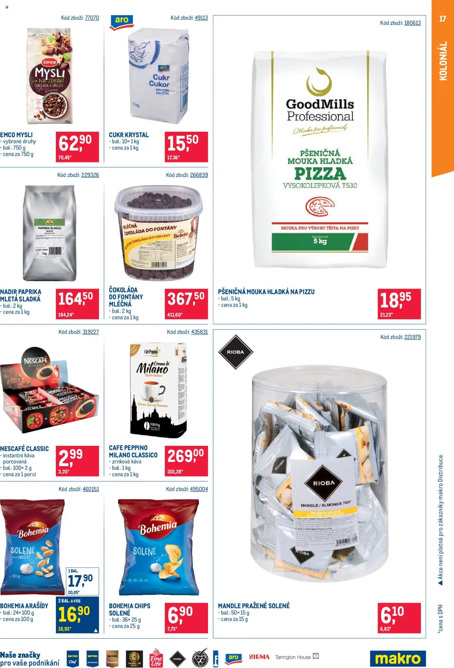 Makro leták - Gastronomie od 11.02.2026 | Strana: 17 | Produkty: Káva, Ořechy, Zrnková káva, Bohemia chips