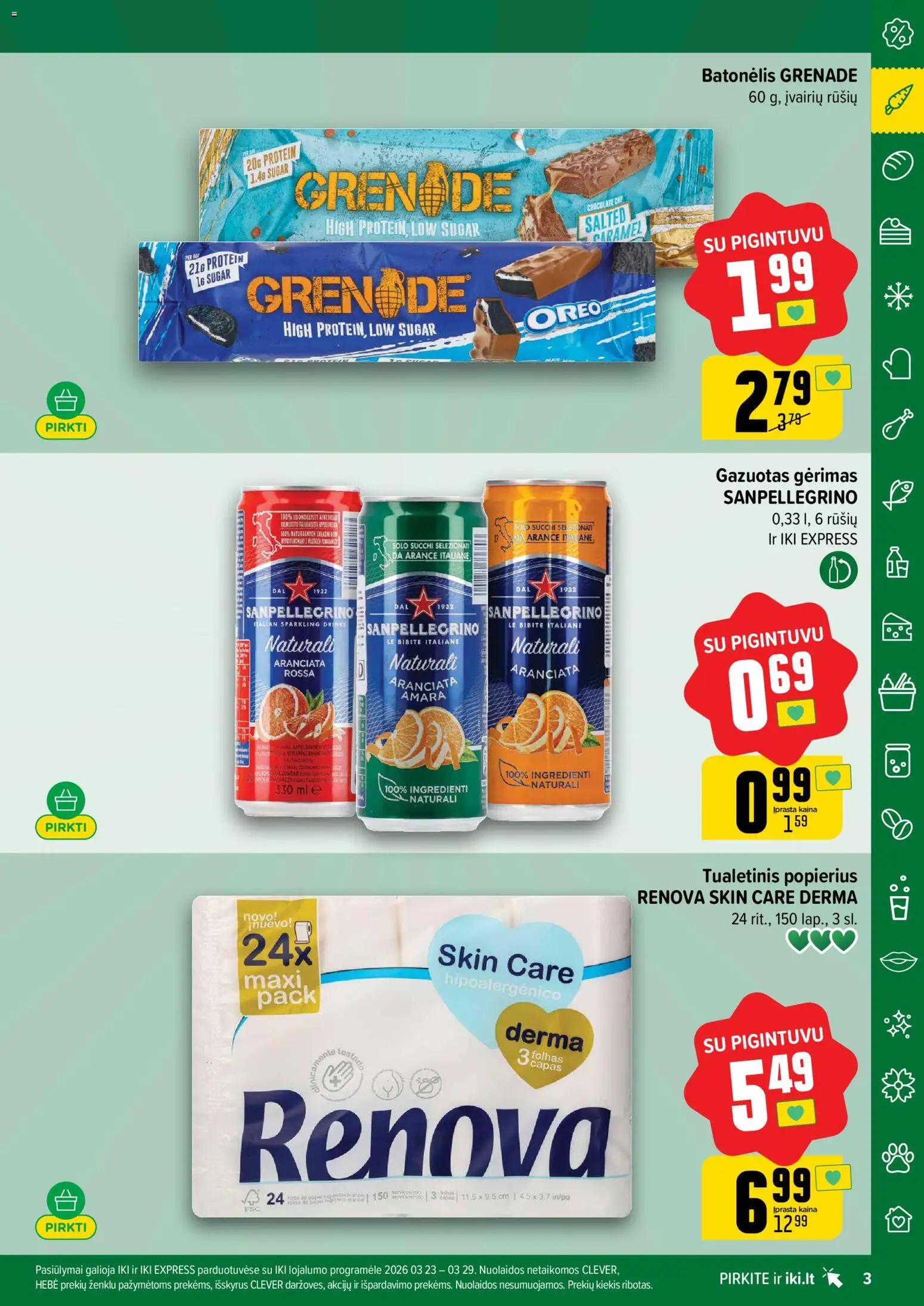 IKI akcijos nuo 23.03.2026 | Puslapis: 3 | Prekių: Tualetinis popierius