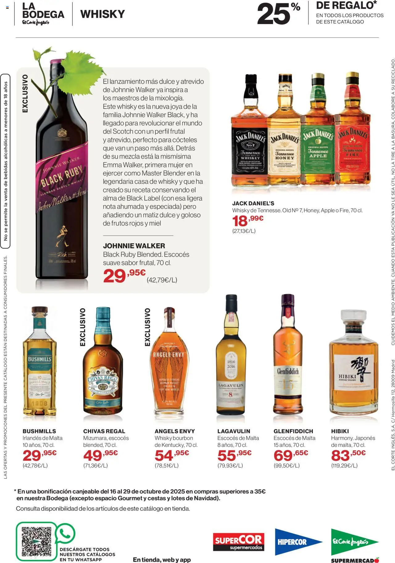 Hipercor catálogo │ válido desde el 02.10.2025 | Página: 36 | Productos: Ψηφιακή κάμερα, Té, Whisky, Silla