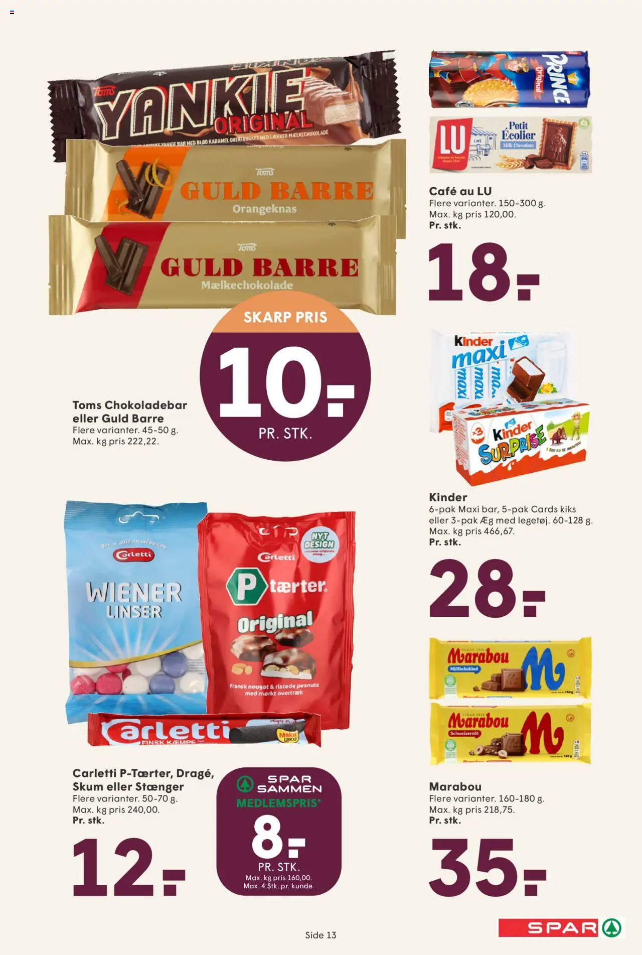 Spar tilbudsavis – gyldig fra 05.09.2025 | Side: 13 | Produkter: Æg, Peanuts, Linser, Nougat