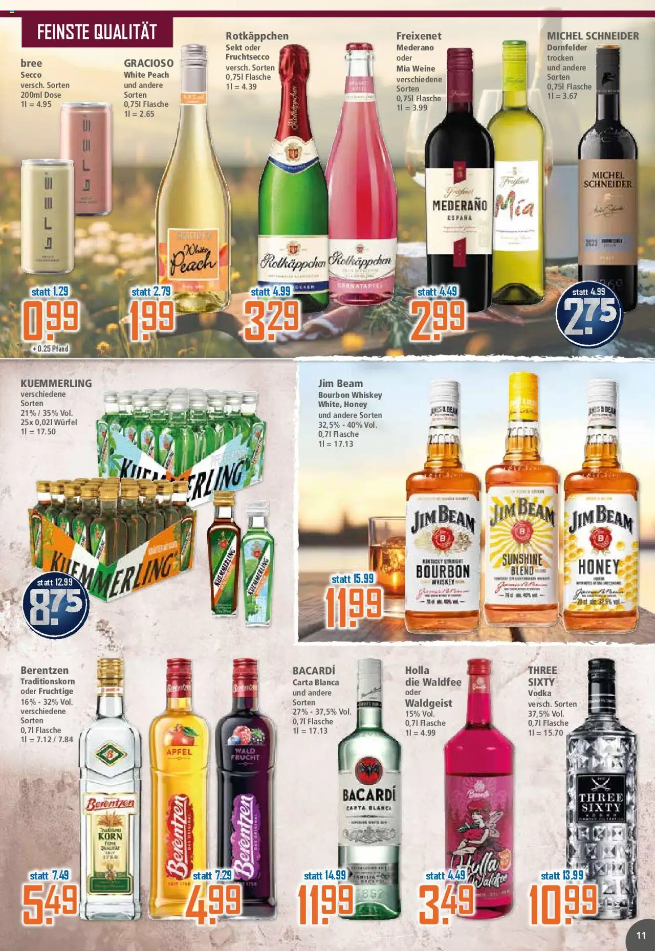 Klaas & Kock Prospekt 	 - gültig ab dem 25.08.2025 | Seite: 11 | Produkte: Bacardi, Freixenet, Äpfel, Rotkäppchen