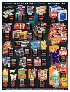Checkers specials catalogue – valid from 27.11.2025 | Page: 3 | Products: Cooler, Milk, Water, Fruit