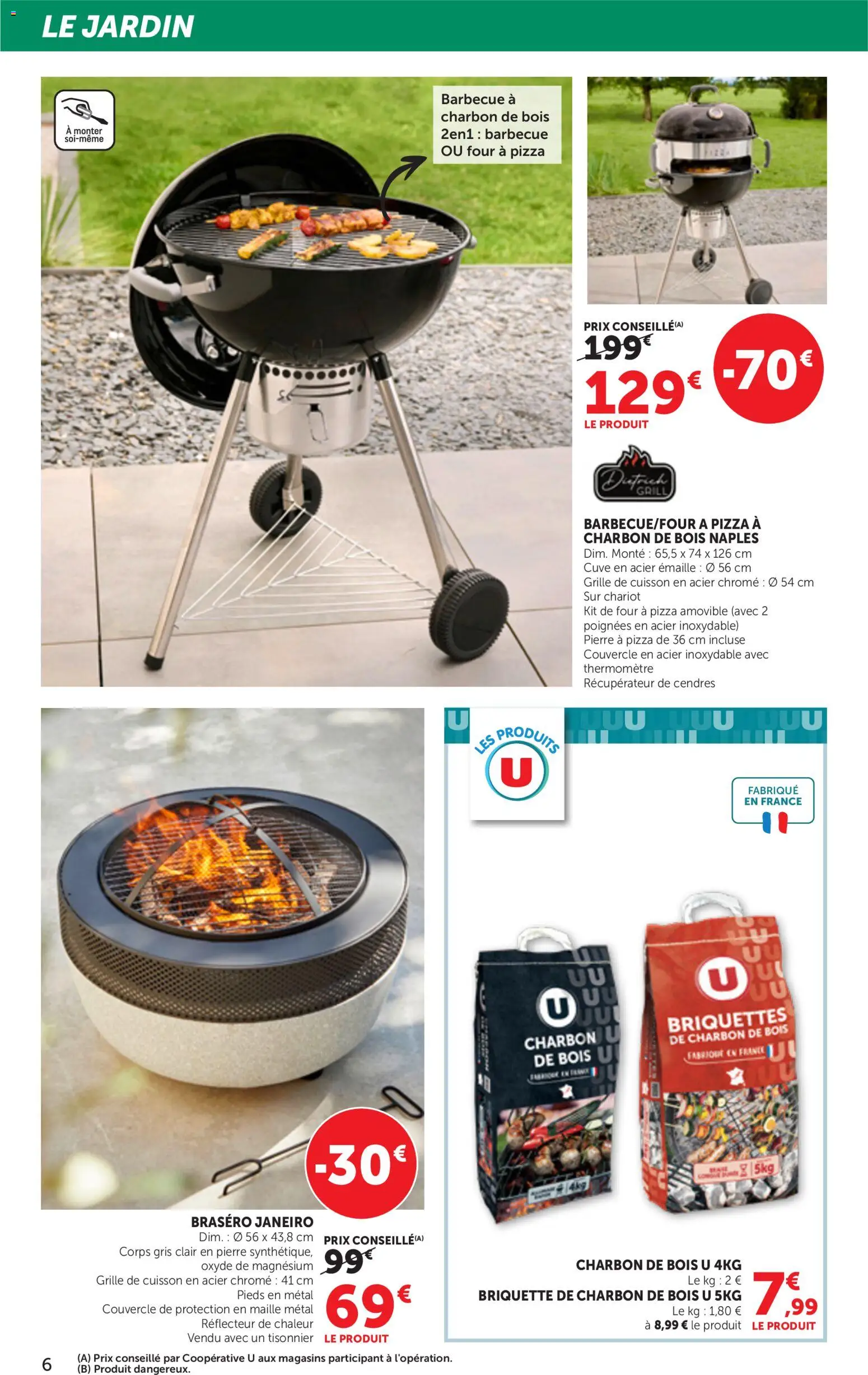 {H1} | Page: 6 | Produits: Four, Thermomètre, Gril, Pierre à pizza