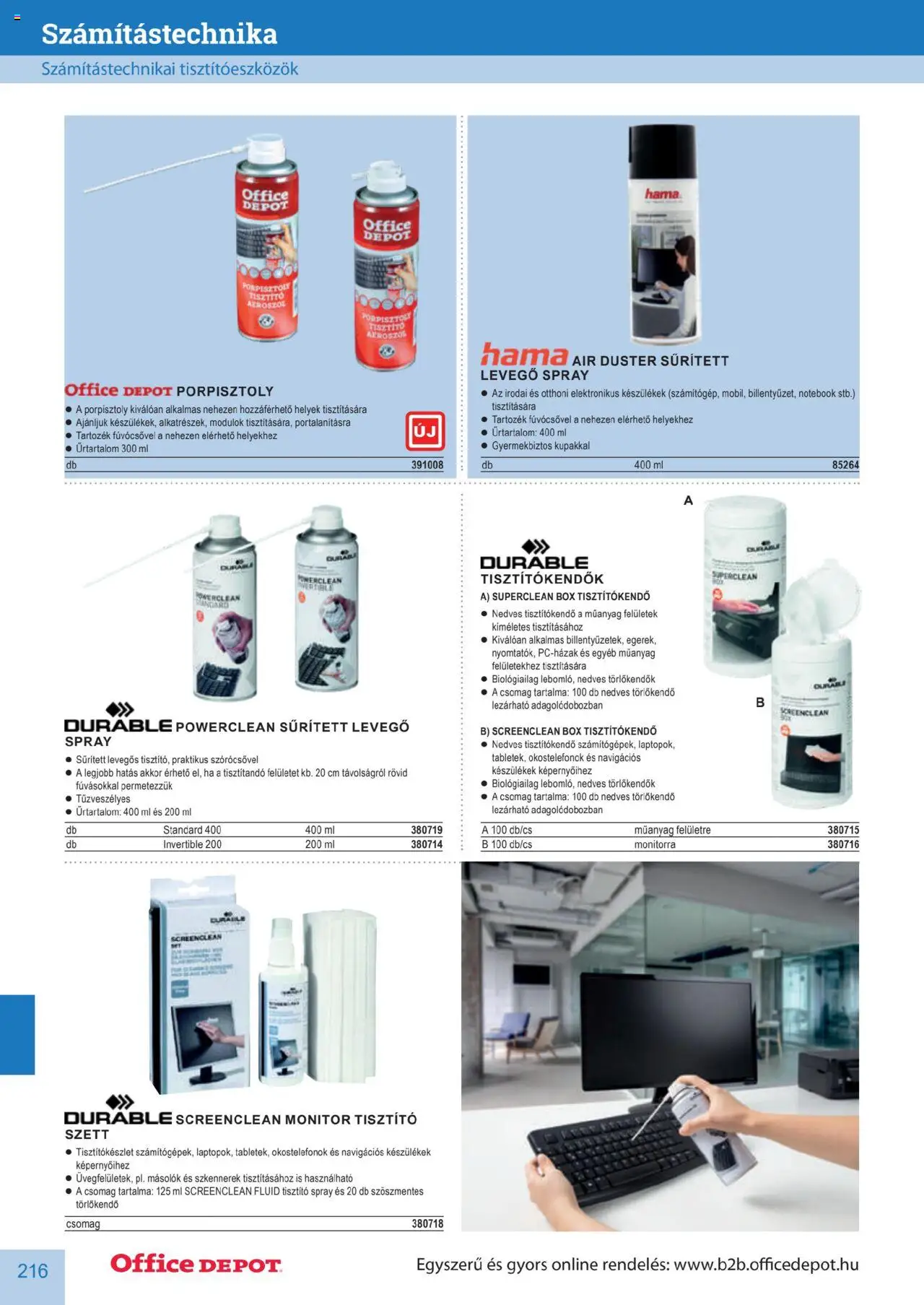 Office Depot akciós ujság - amely érvényes a következő dátumtól: 10.04.2025 | Oldal: 216 | Termékek: Törlőkendő, Okostelefonok, Nedves törlőkendő, Tisztítókendő