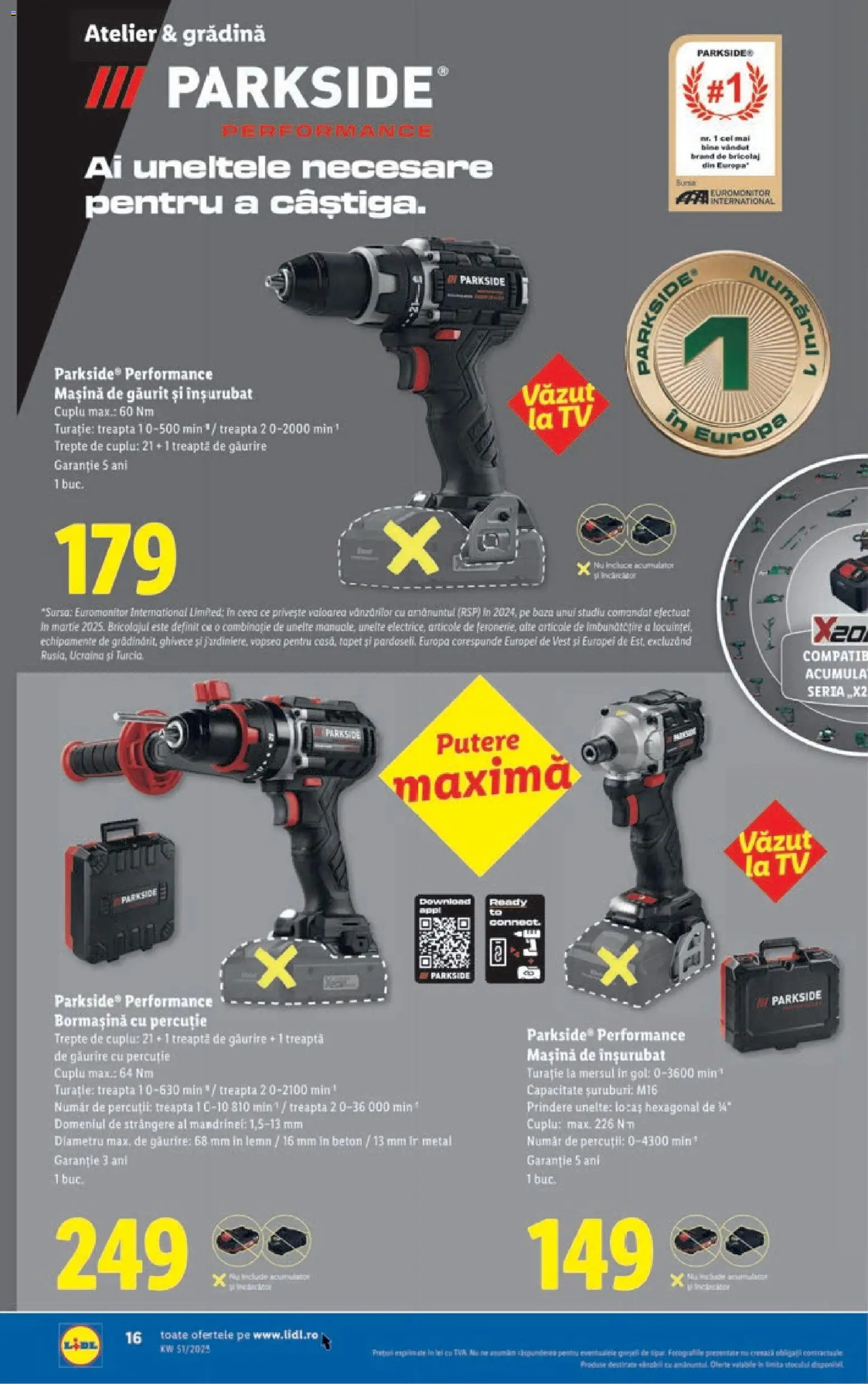 Noul catalog Lidl – valabil de la 15.12.2025 | Pagină: 16 | Produse: Mașină de găurit, Vopsea, Tapet, Peluş Köpek Yatağı