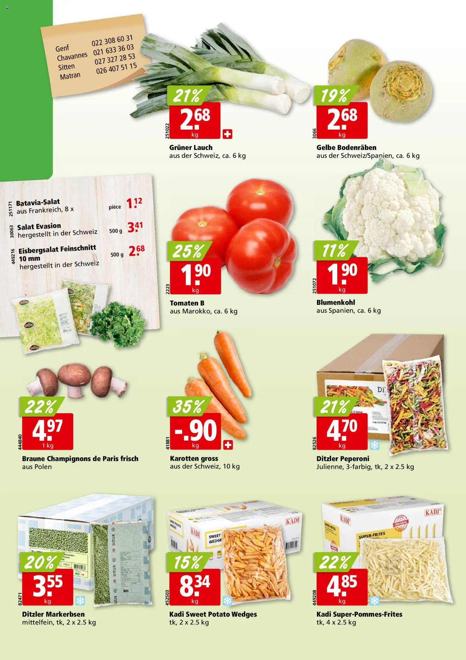 Aligro Aktionen – gültig ab 12.01.2026 | Seite: 2 | Produkte: Champignons, Tomaten, Blumenkohl, Salat
