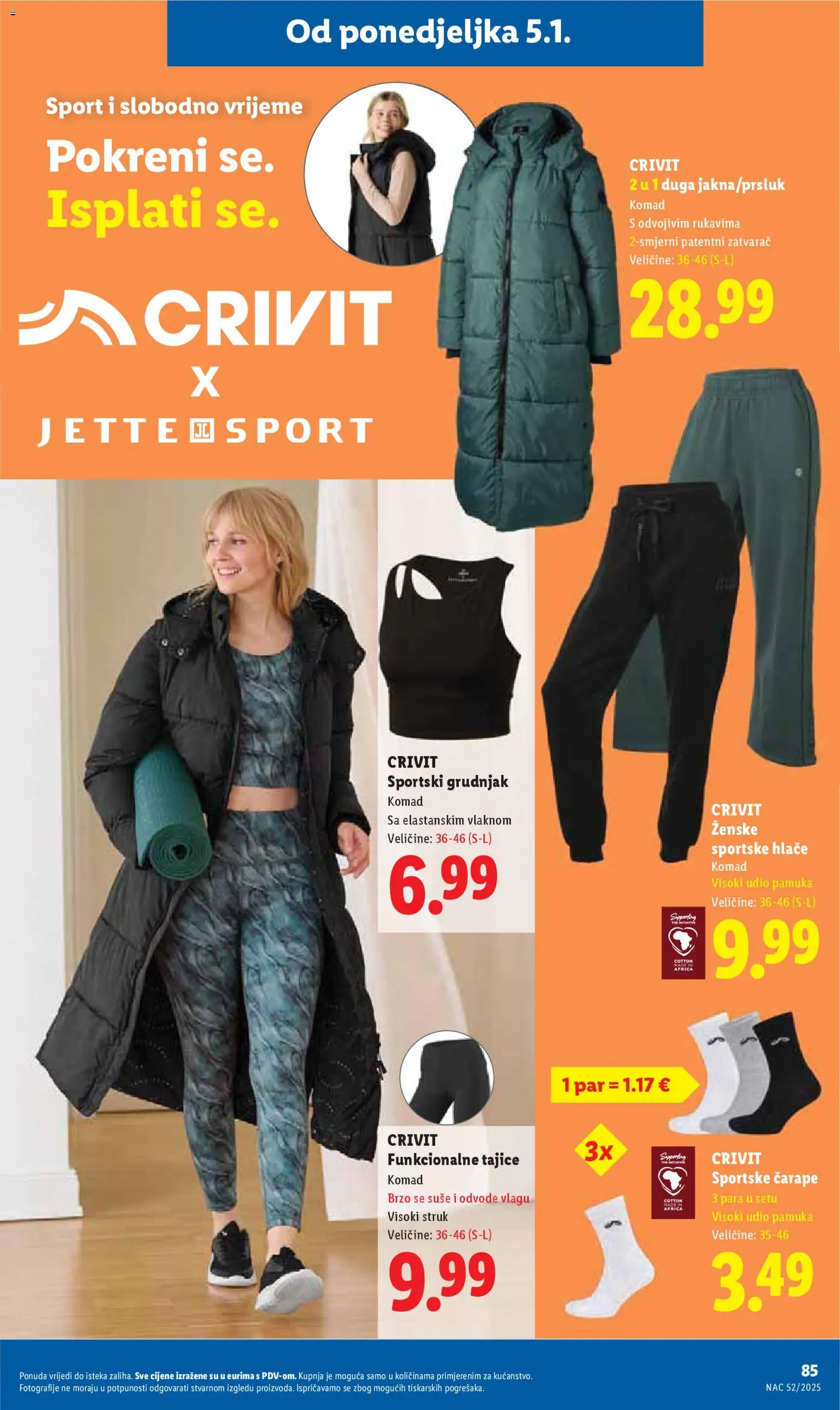 Lidl katalog | vrijedi od 27.12.2025 | Stranica: 85 | Proizvodi: Hlače, Grudnjak, Čarape, Tajice