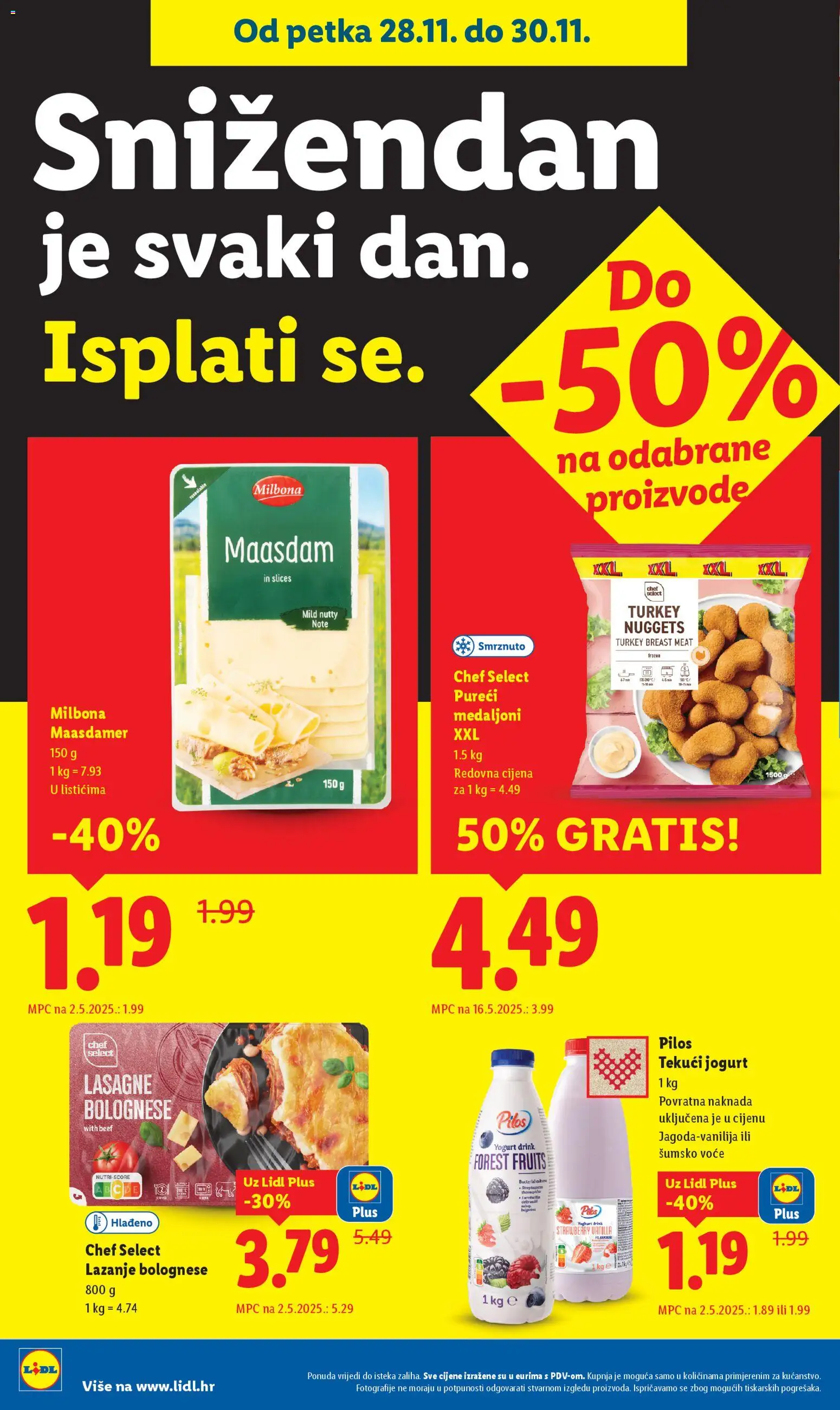 Lidl katalog | vrijedi od 27.11.2025 | Stranica: 46 | Proizvodi: Šumsko voće, Lasagne, Jogurt, Voće