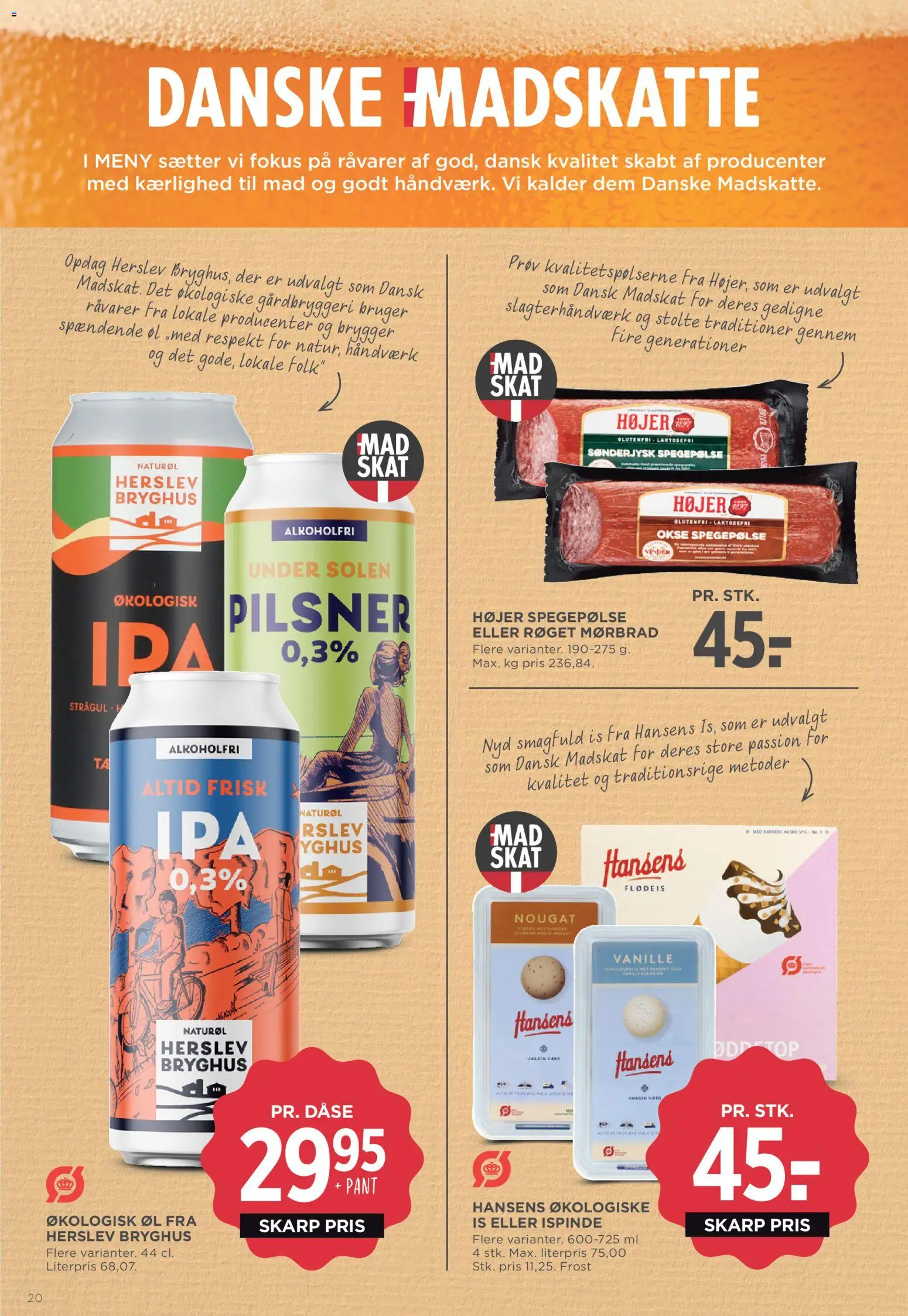 Meny tilbudsavis – gyldig fra 06.02.2026 | Side: 24 | Produkter: Øl, Spegepølse, Is, Nougat