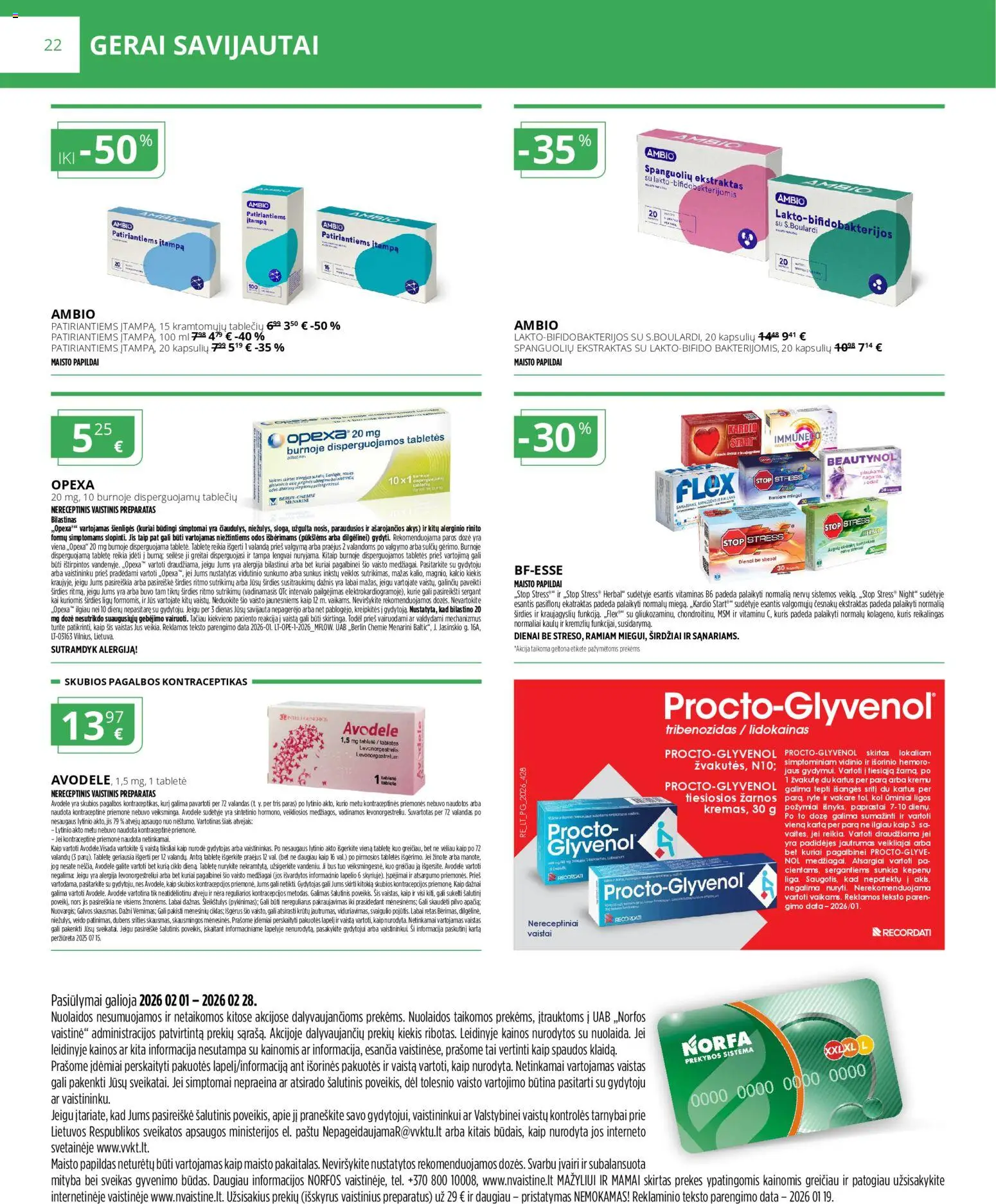 Norfa vaistinė akcijos nuo 01.02.2026 | Puslapis: 22