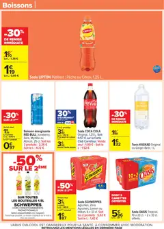 Carrefour - Prévisualisation de Carrefour catalogue semaine 14 valide à partir de 31.03.2026 | Page: 44 | Produits: Pêche, Red bull, Boisson énergisante, Coca cola