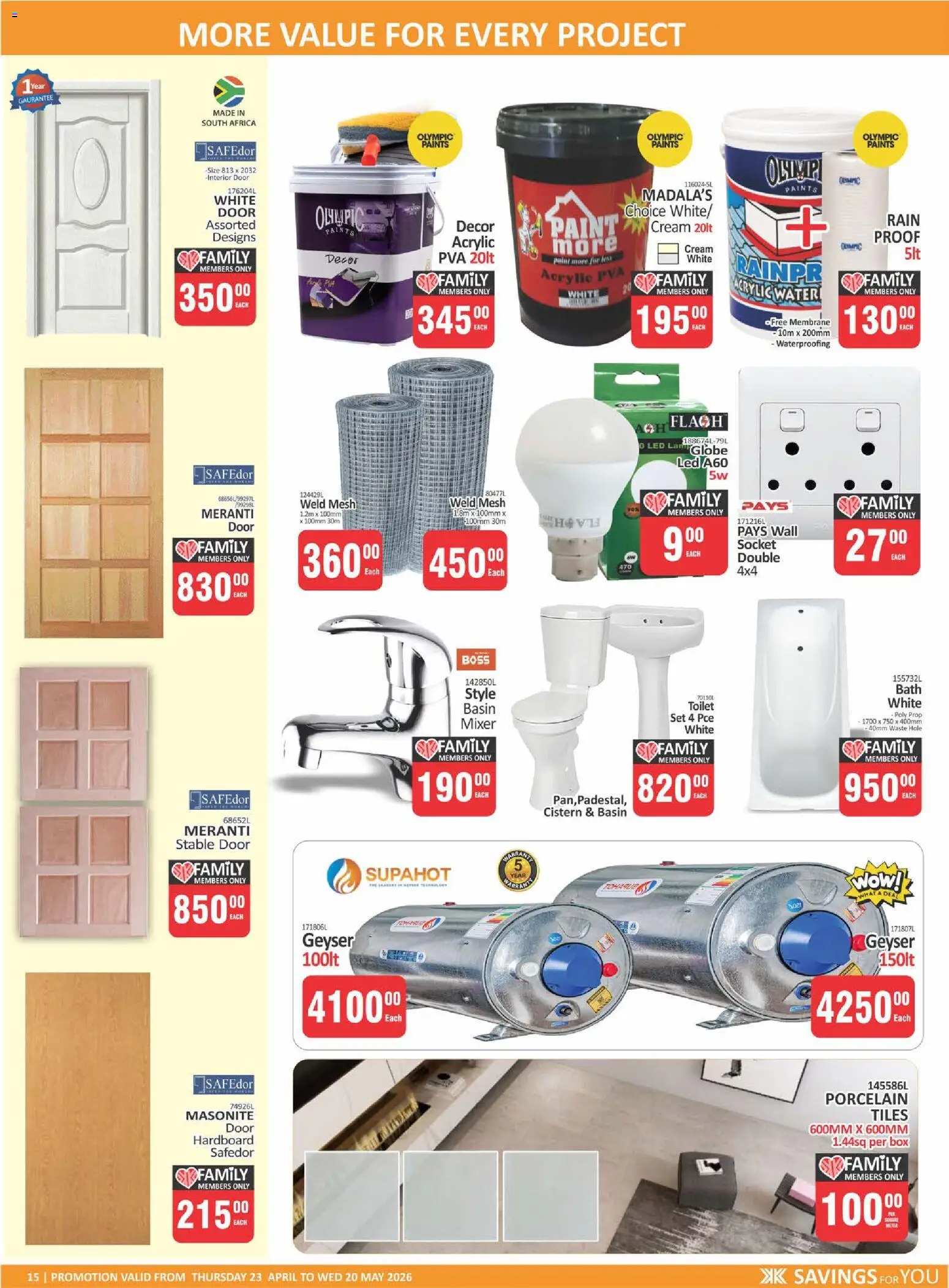 New KIT KAT Cash & Carry catalogue – valid from 23.04.2026 | Page: 15 | Products: Paint, Socket, Cistern, Water