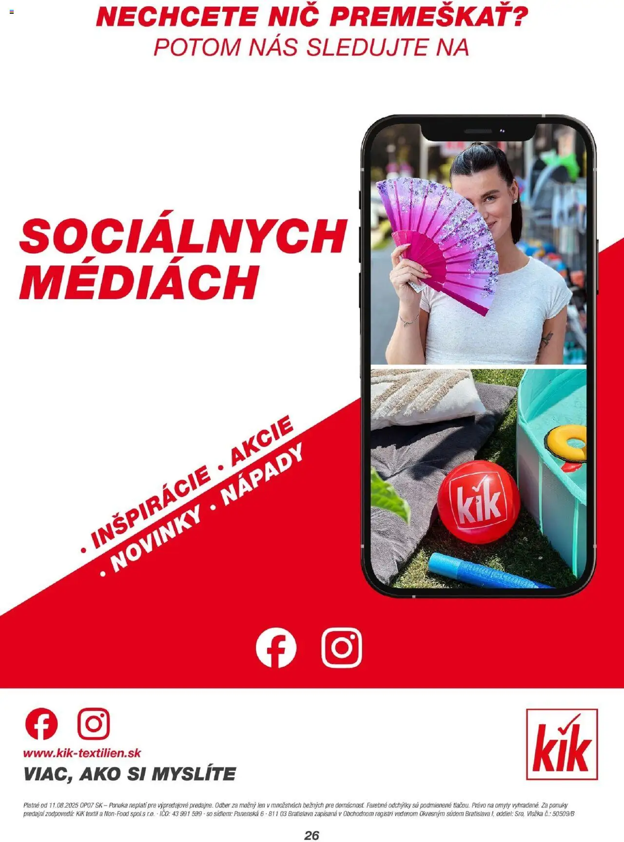 Kik leták │ platný od 11.08.2025 | Strana: 26