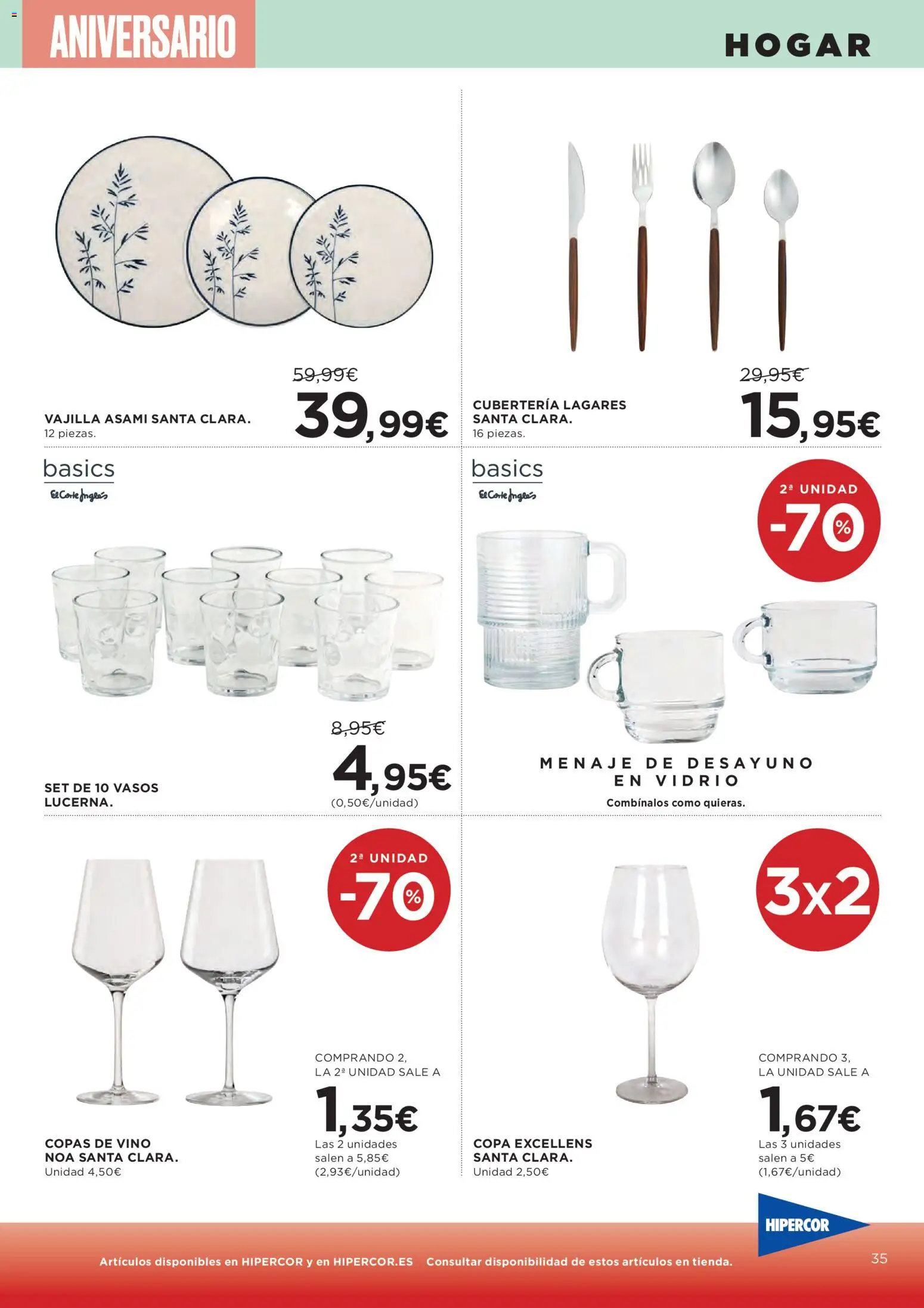 Hipercor catálogo │ válido desde el 06.11.2025 | Página: 47 | Productos: Vino, Vasos, Βρεφικό κρεβάτι, Cubertería