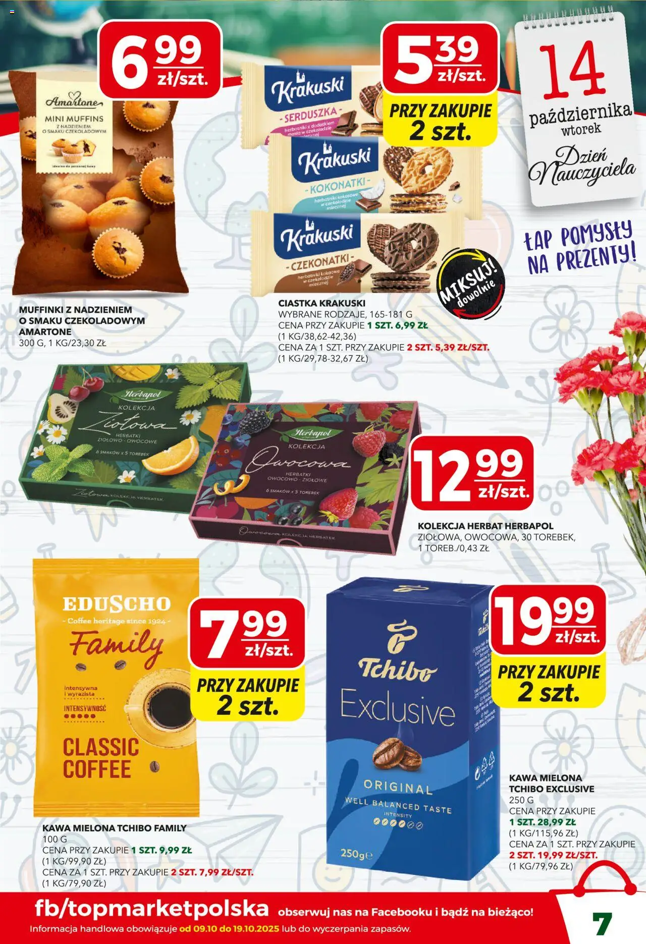 Top Market Gazetka od 09.10.2025 | Strona: 7 | Produkty: Tchibo exclusive, Herbatniki, Kawa, Ciastka