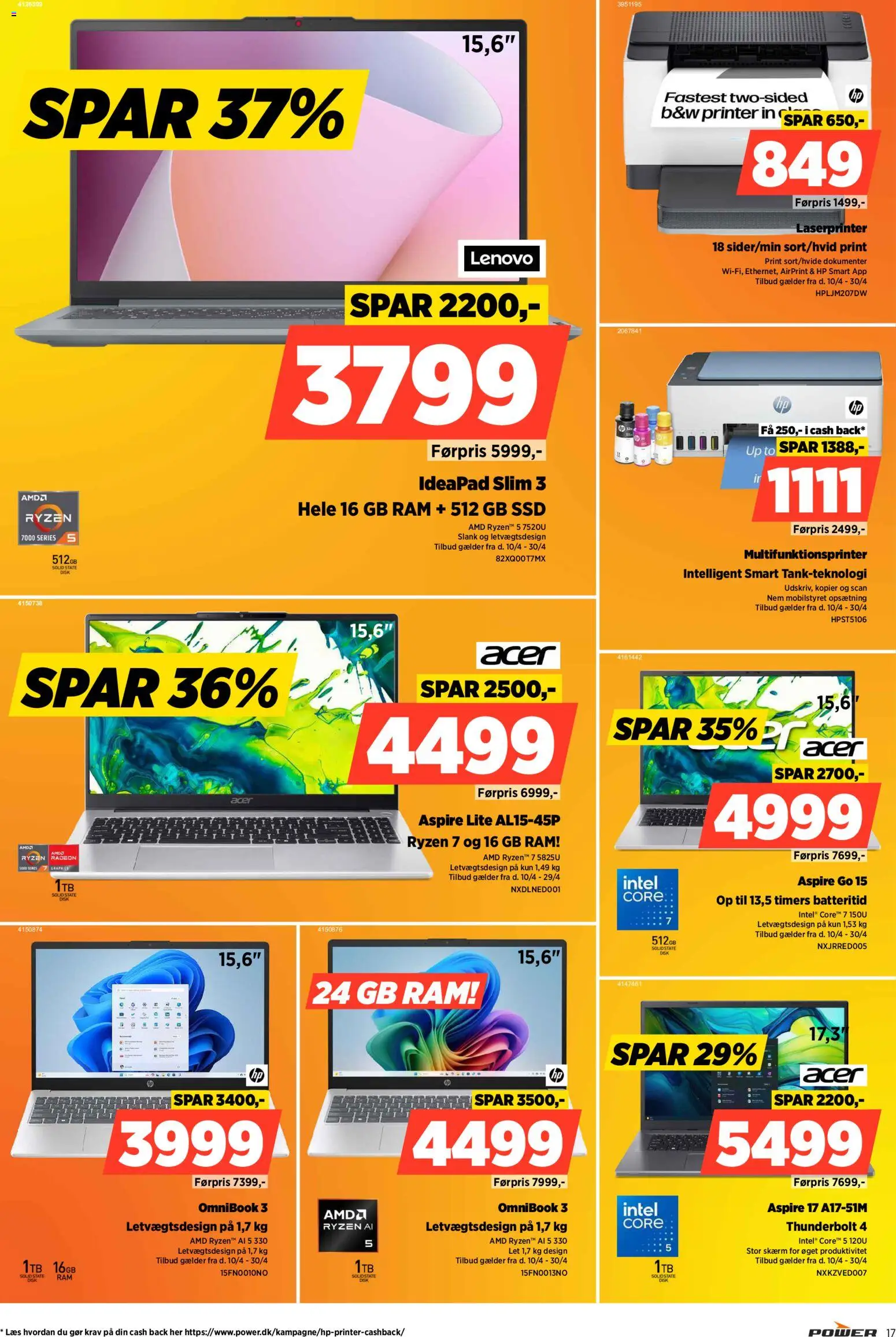 Power tilbudsavis – gyldig fra 24.04.2026 | Side: 17 | Produkter: RAM, Skærm, Disk, SSD