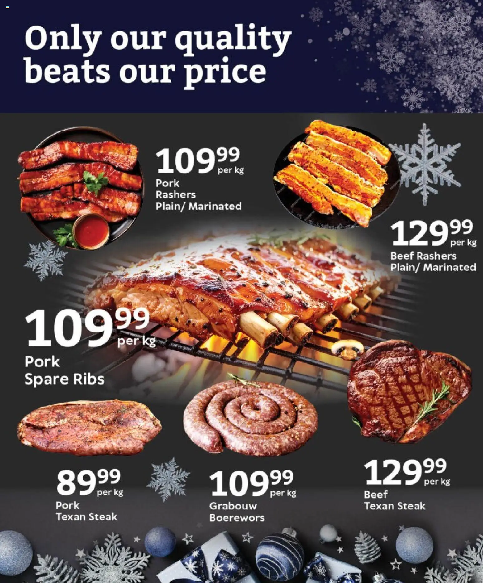 New Oxford Freshmarket catalogue – valid from 26.11.2025 | Page: 4 | Products: Steak, Boerewors, Pork, Beef