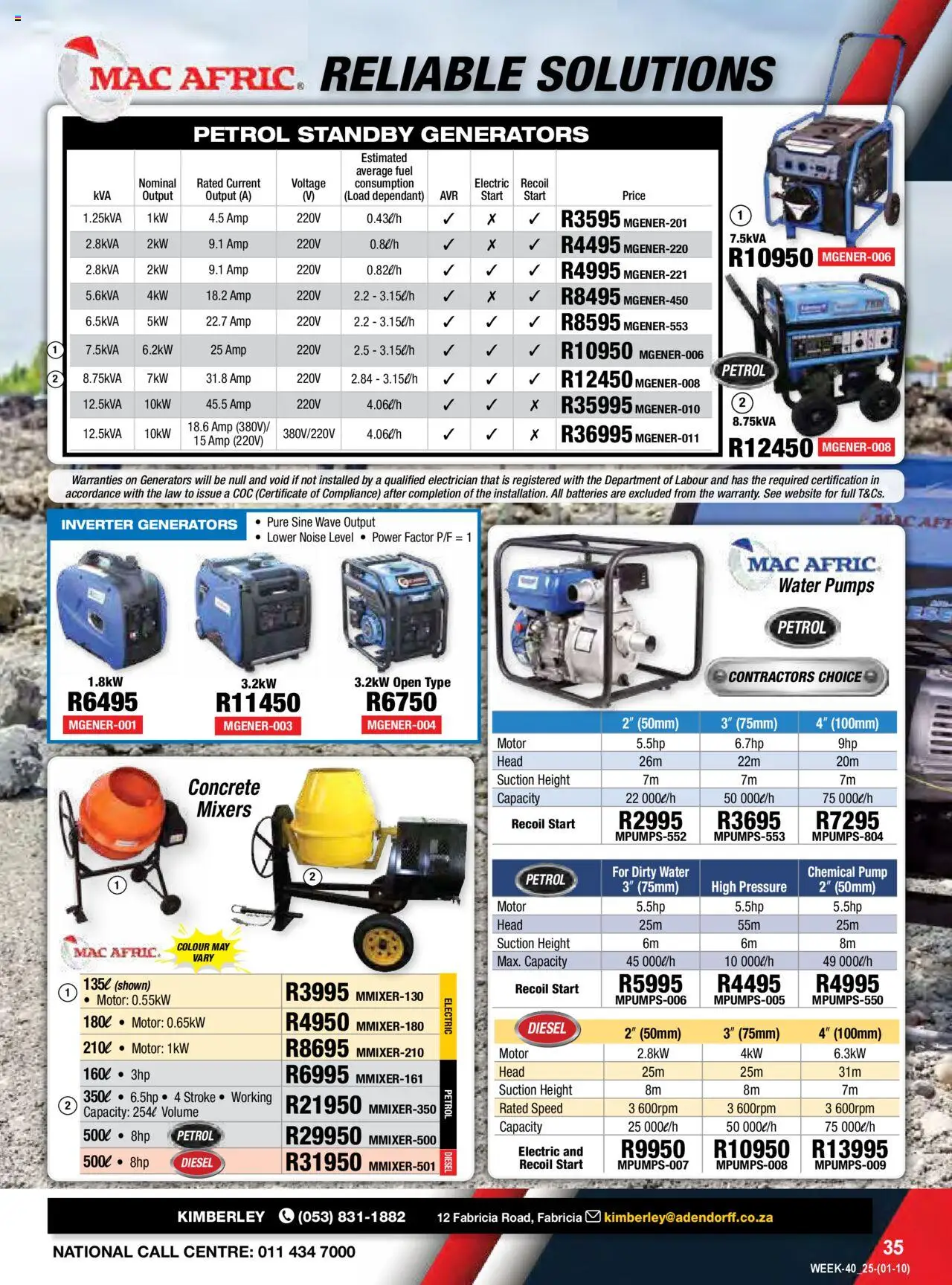 New Adendorff catalogue – valid from 01.10.2025 | Page: 37 | Products: Pumps, Water