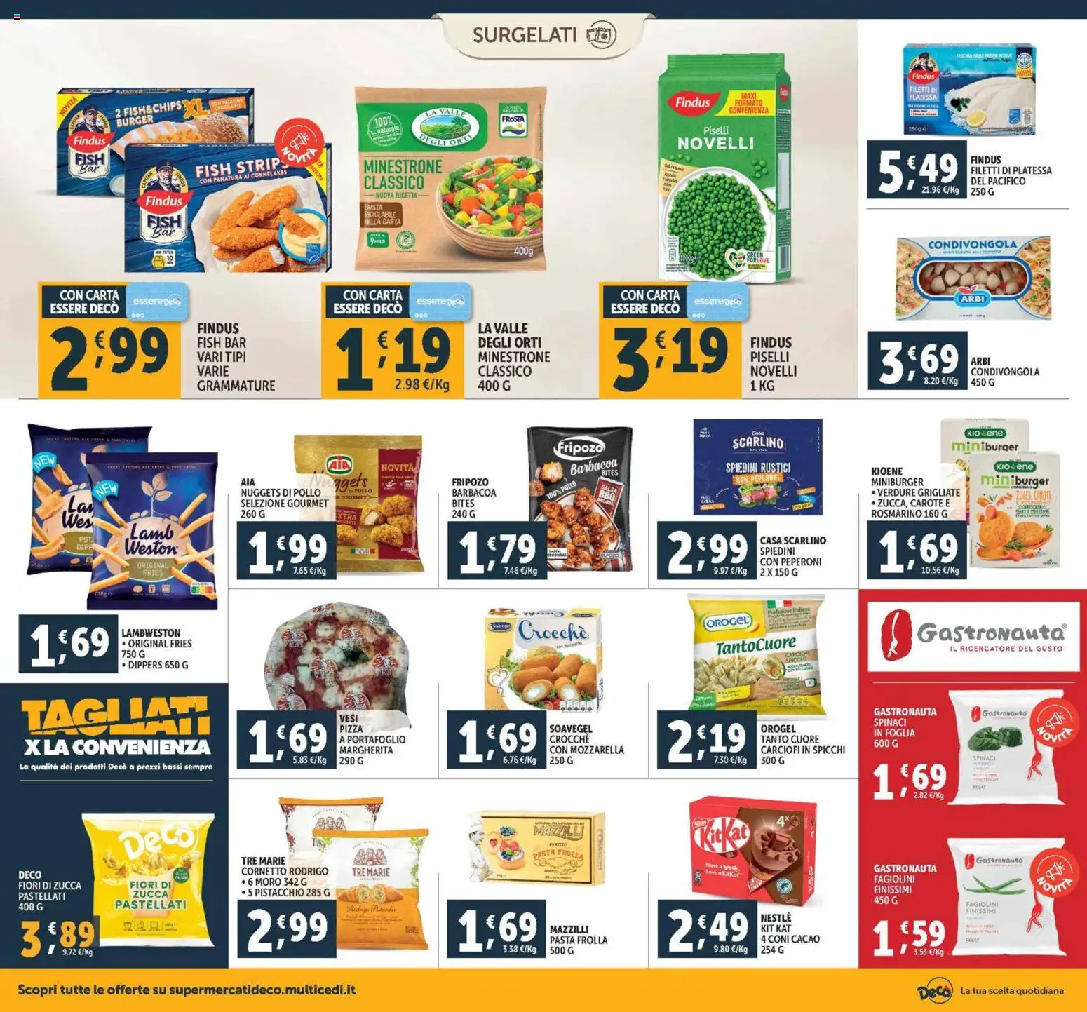 Volantino Decò del 28.10.2025 | Pagina: 8 | Prodotti: Cornetto, Mozzarella, Zucca, Fagiolini