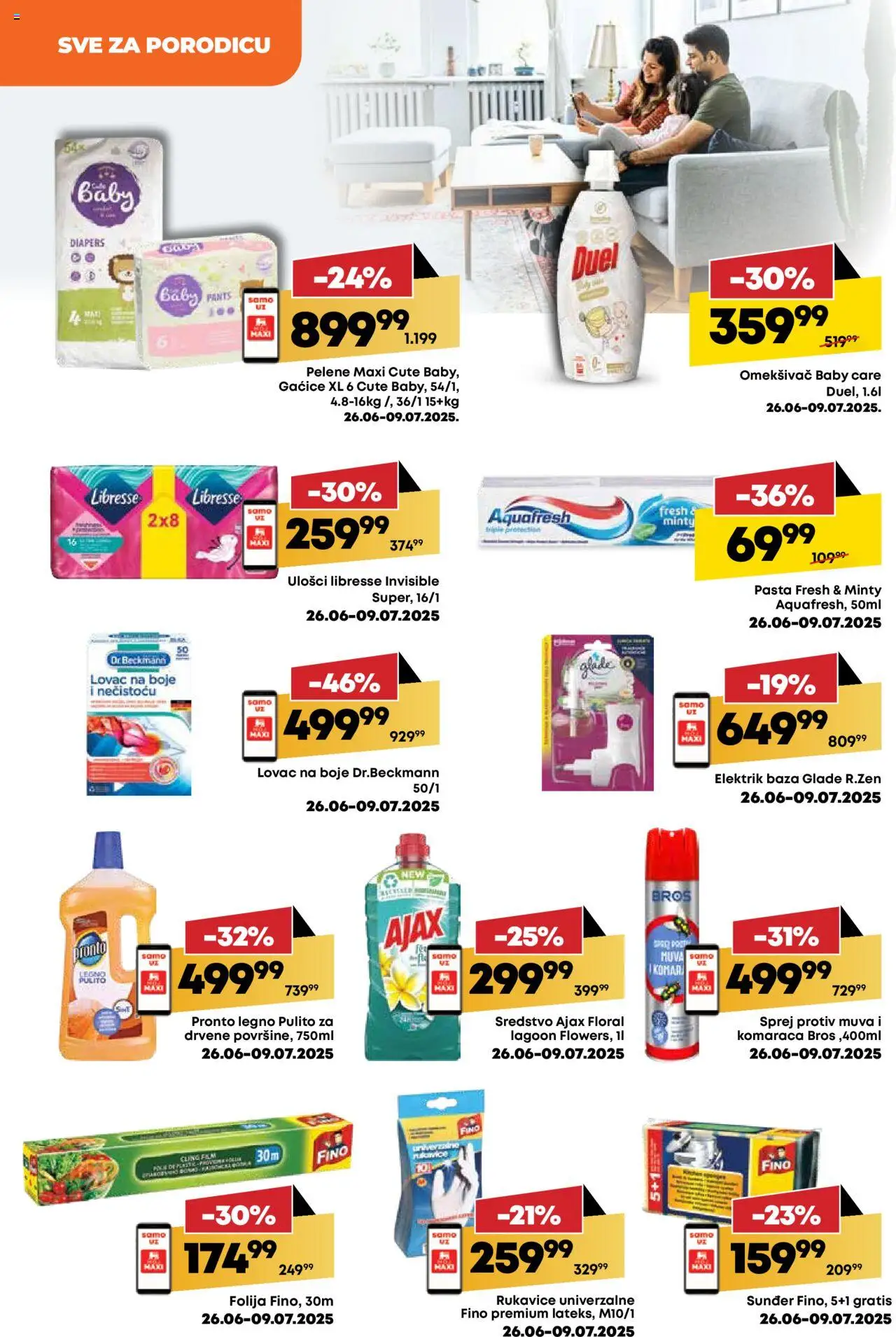 Maxi katalog - važi od 03.07.2025 | Strana: 34 | Proizvode: Pronto, Gaćice, Ajax, Pelene