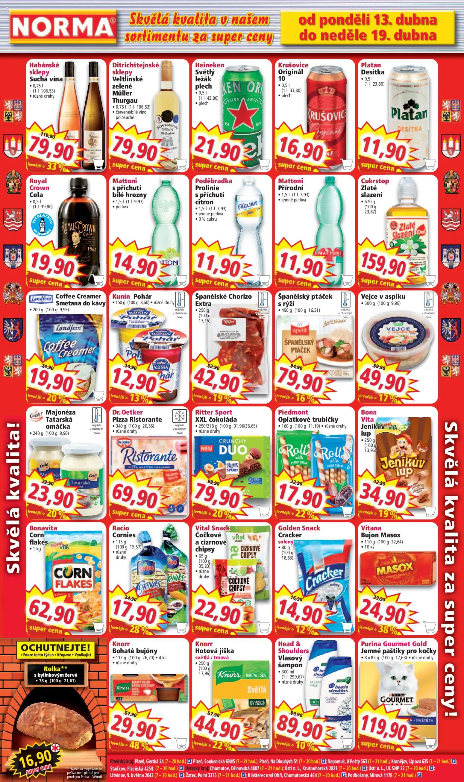 Norma leták od 13.04.2026 | Strana: 6 | Produkty: Heineken, Mattoni, Ritter Sport, Bujón