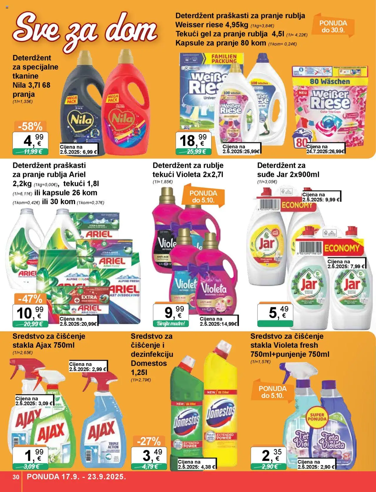 KTC katalog | vrijedi od 17.09.2025 | Stranica: 30 | Proizvodi: Feta, Nila, Ajax, Ariel