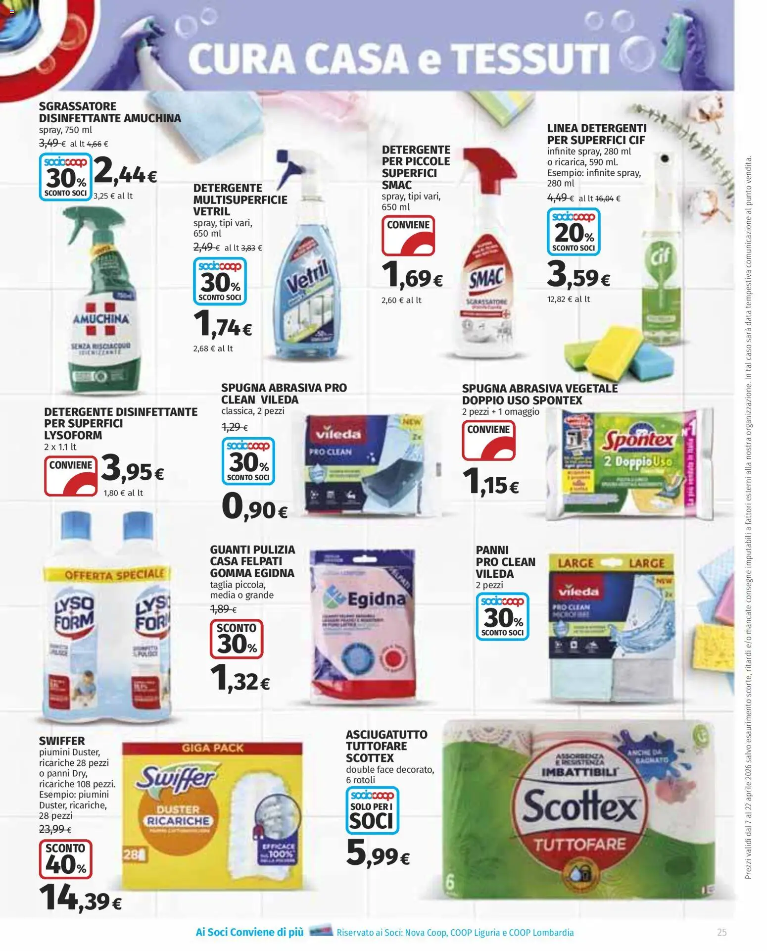 Volantino Ipercoop del 07.04.2026 | Pagina: 25 | Prodotti: Spugna, Sgrassatore, Guanti, Data