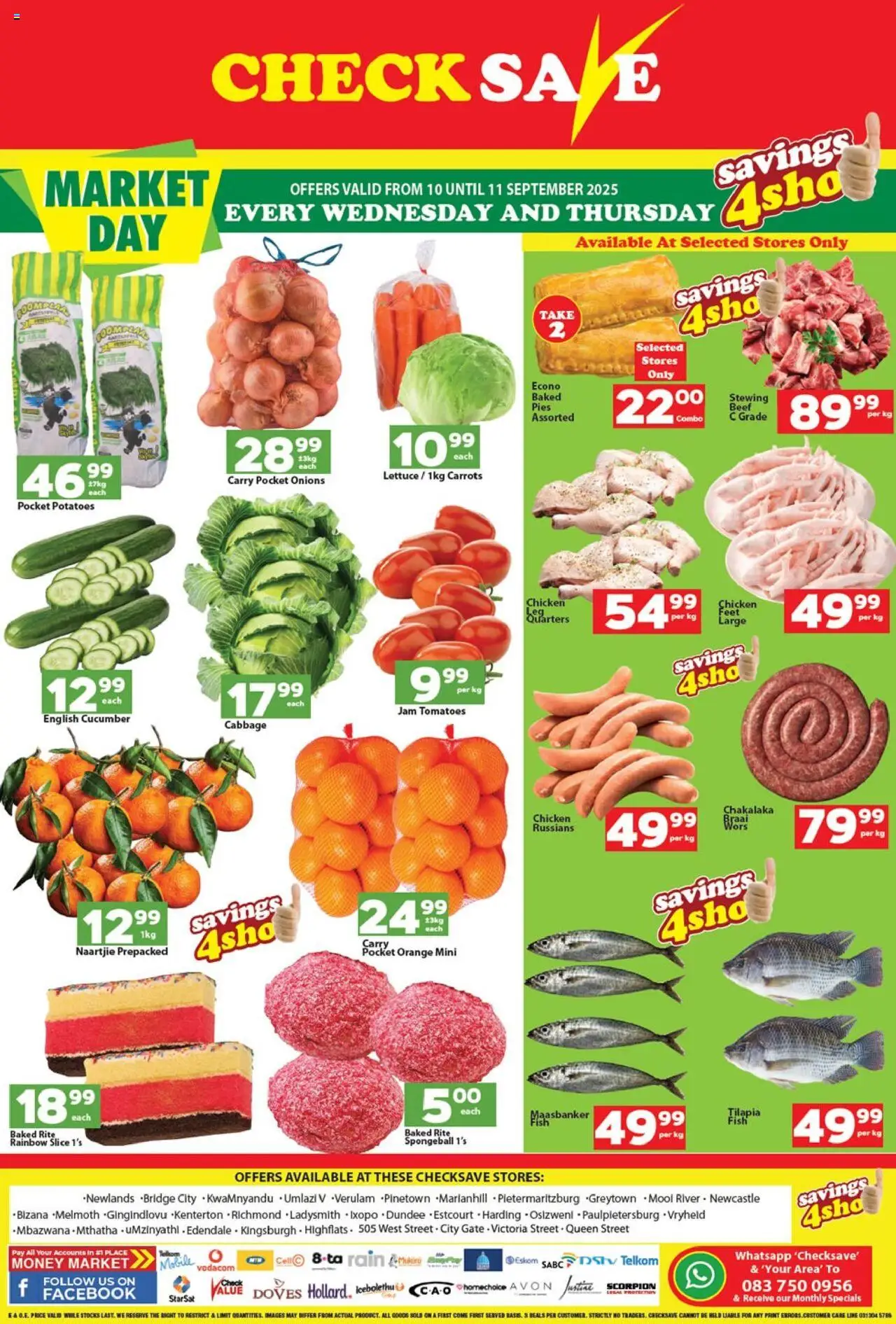 New Check Save catalogue – valid from 10.09.2025 | Page: 1 | Products: Jam, Fish, Potatoes, Onions