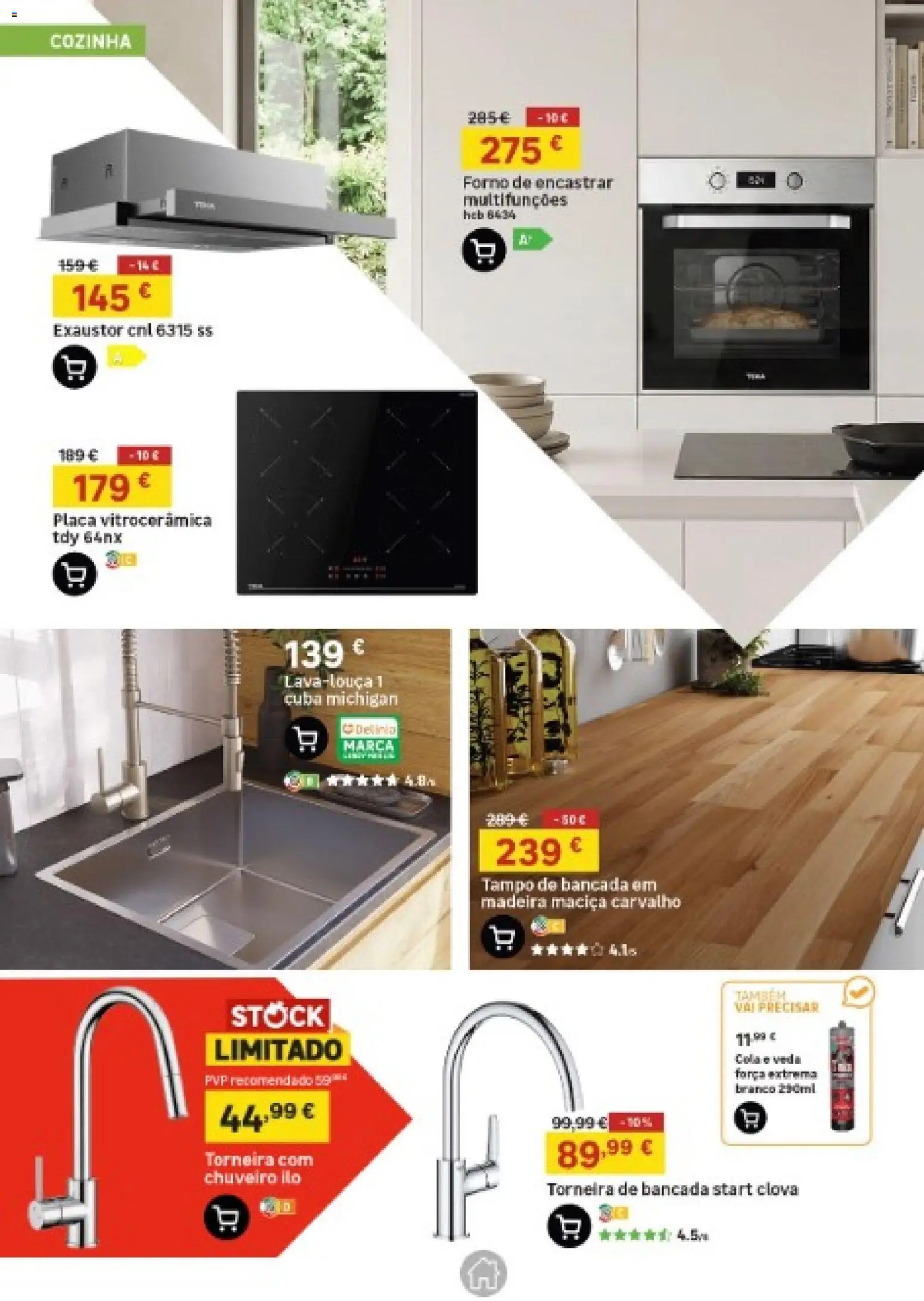 Leroy Merlin Catálogo │ válido de 26.03.2026 | Página: 10 | Produtos: Forno, Exaustor, Torneira, Chuveiro
