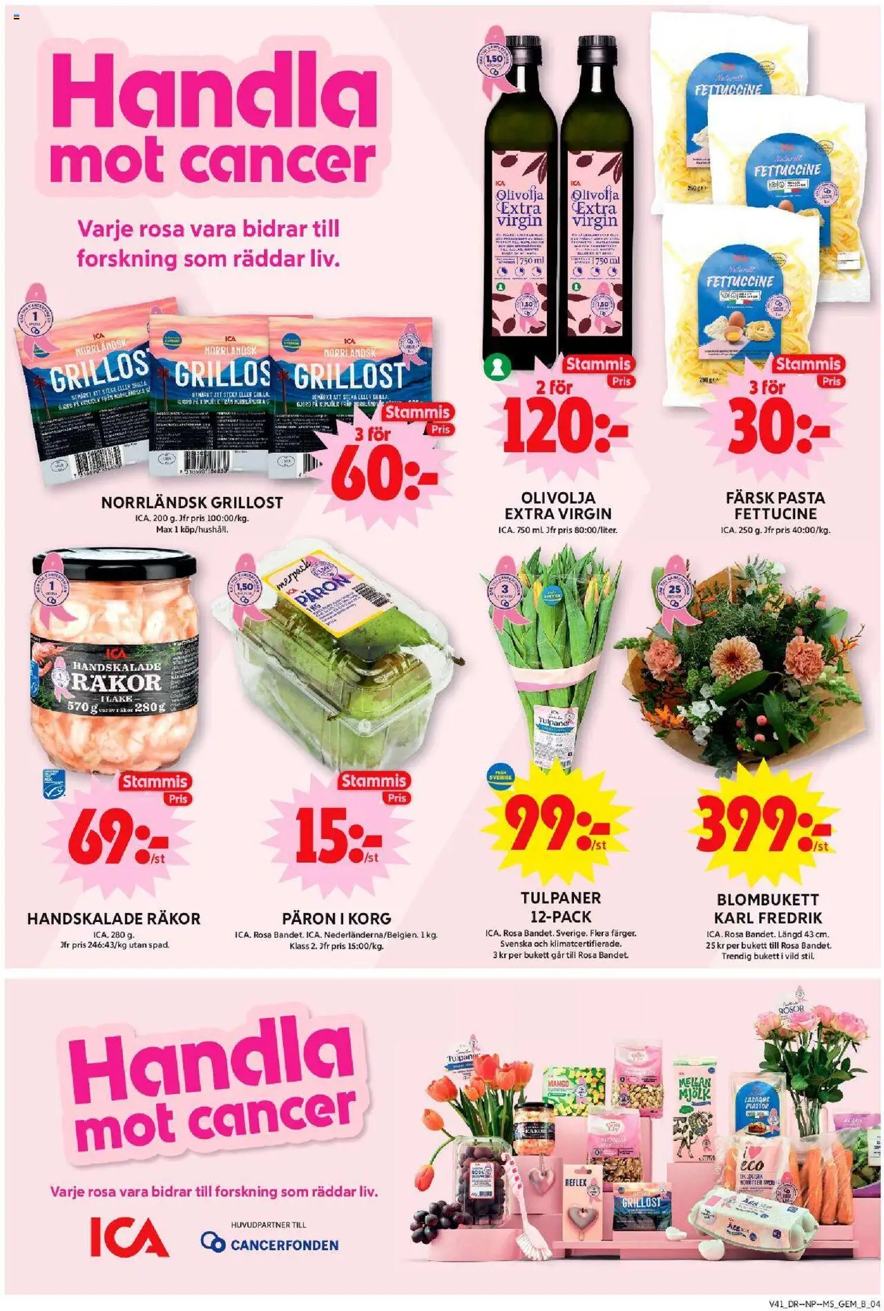 ICA Maxi reklamblad aktuell från 06.10.2025 | Sida: 4 | Produkter: Grill, Räkor, Korg, Olivolja