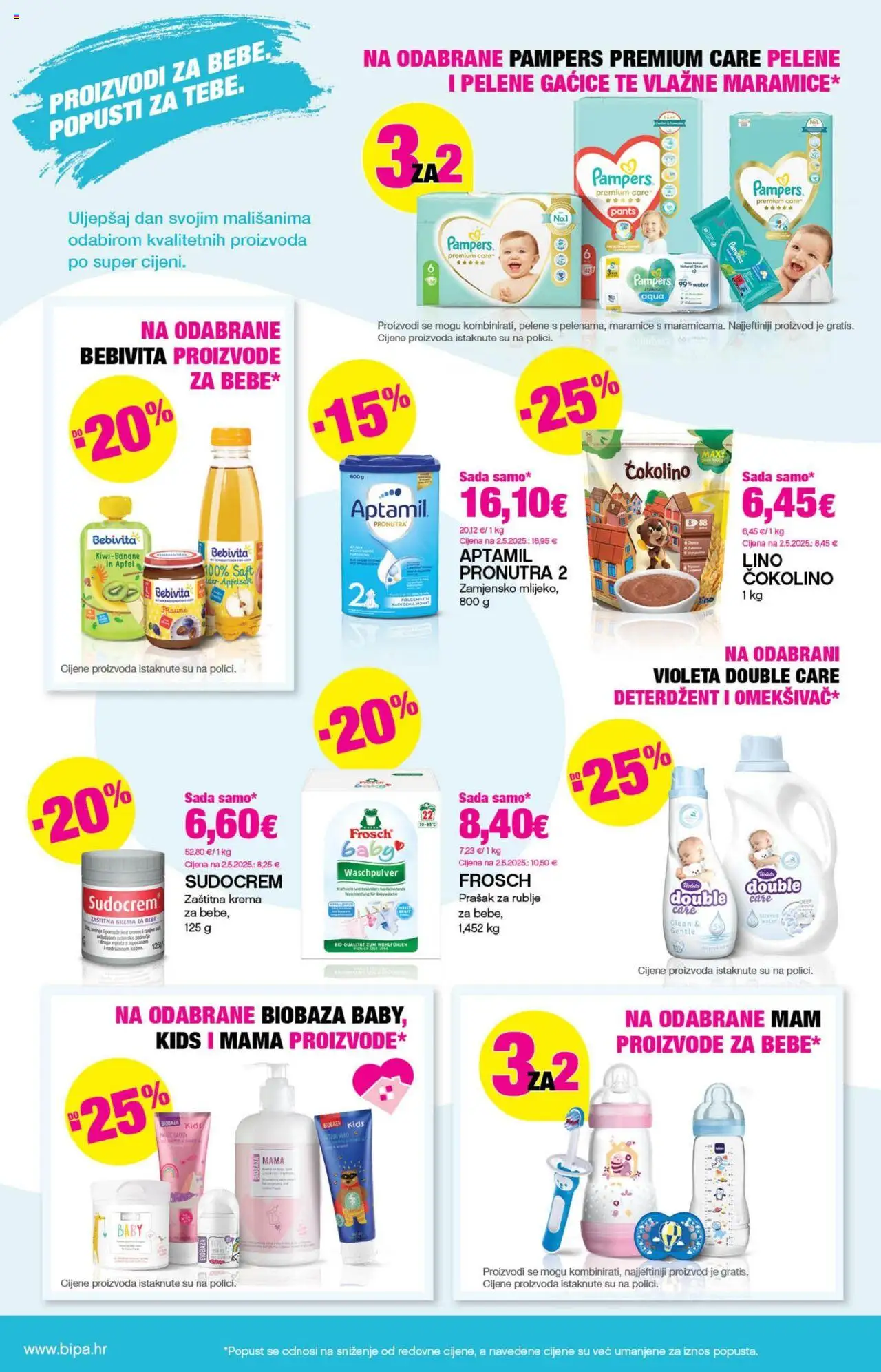 Bipa katalog | vrijedi od 02.10.2025 | Stranica: 16 | Proizvodi: Vlažne maramice, Deterdžent, Gaćice, Čokolino