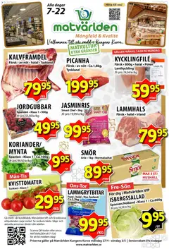Matvärlden erbjudanden - Förhandsvisning av reklamblad från butik Matvärlden aktuell från 27.04.2026