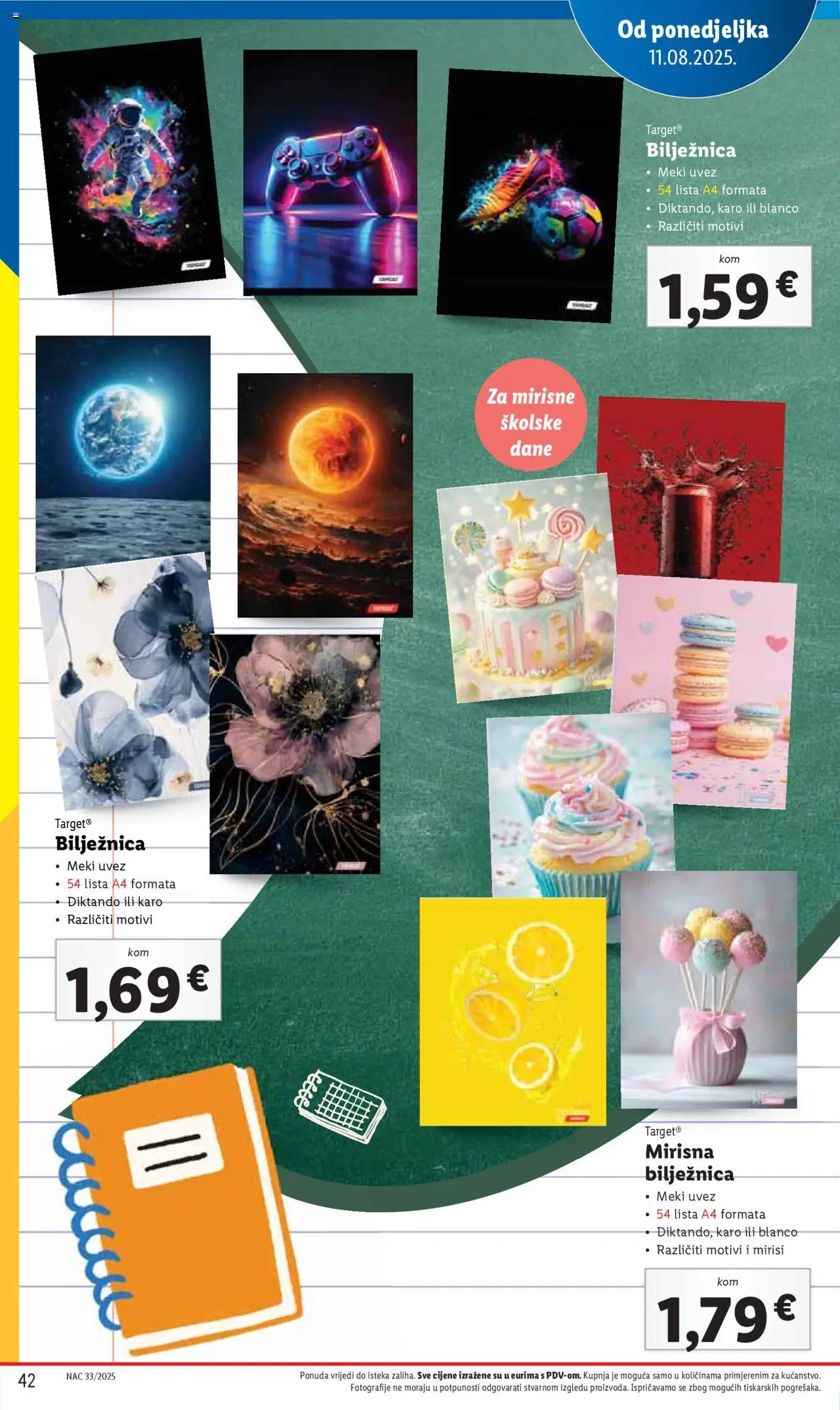 Lidl katalog | vrijedi od 31.07.2025 | Stranica: 42 | Proizvodi: Notebook, Bilježnica