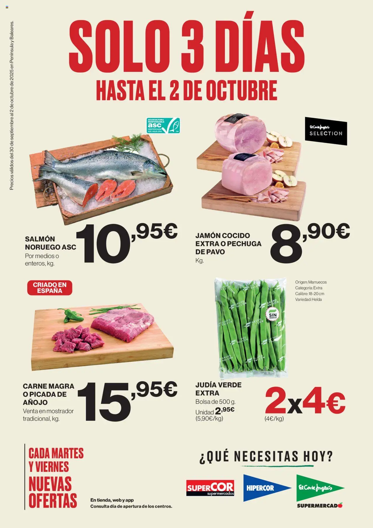 El Corte Inglés ofertas │ válido desde el 30.09.2025 | Página: 1 | Productos: Jamón, Jamón cocido, Bolsa