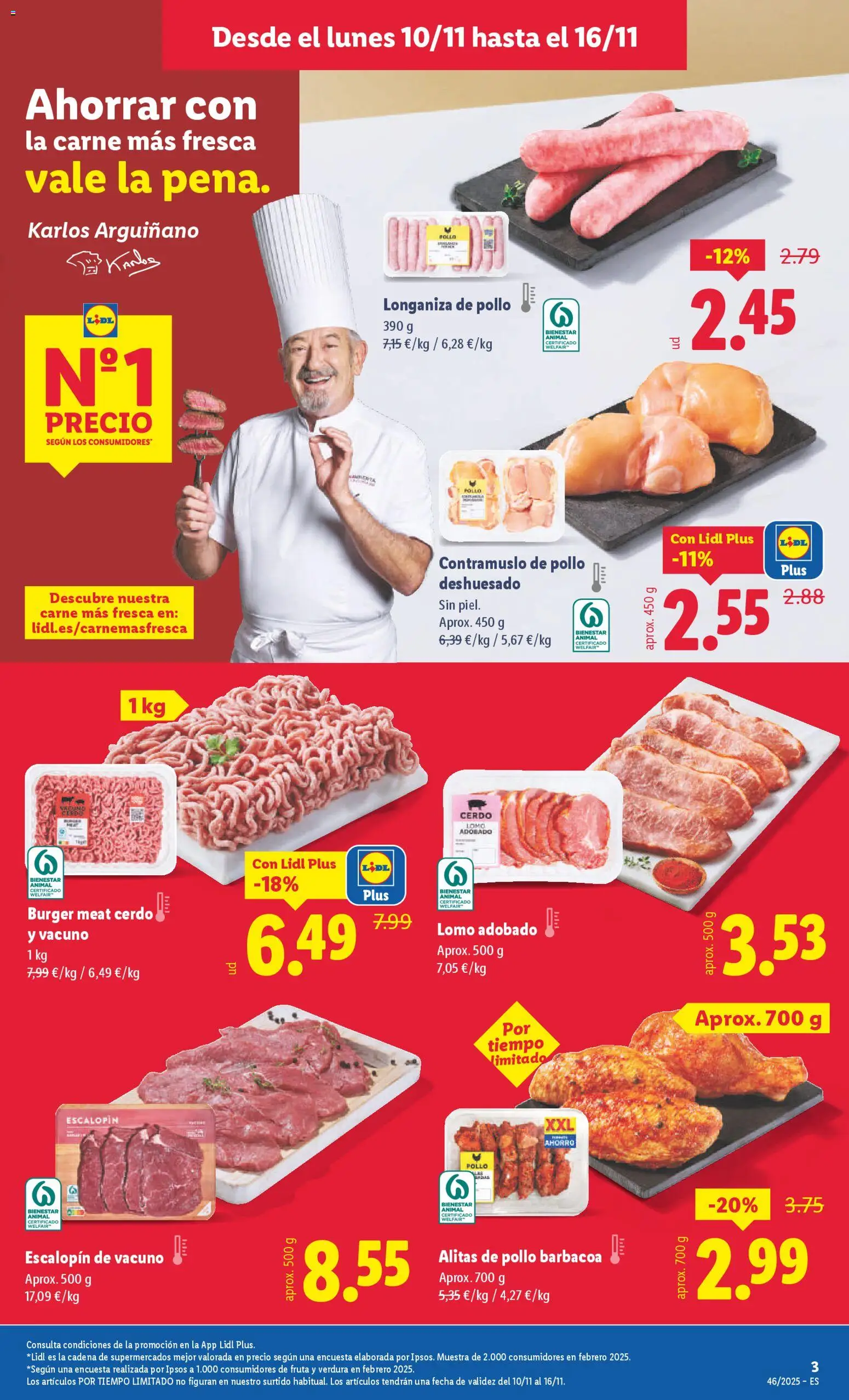 Lidl folleto │ válido desde el 10.11.2025 | Página: 5 | Productos: Cerdo, Longaniza, Barbacoa