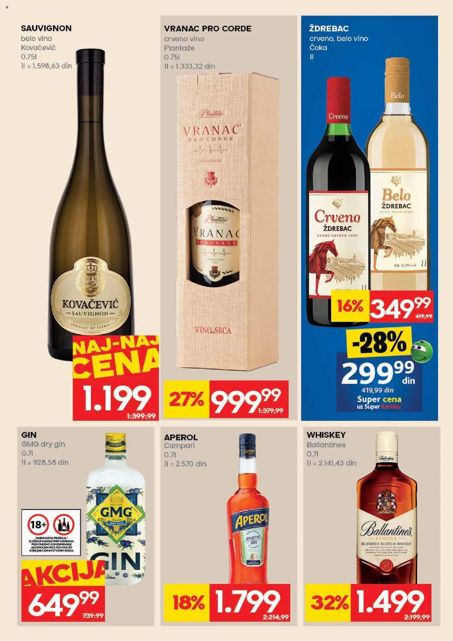 Roda katalog - važi od 30.04.2026 | Strana: 27 | Proizvode: Vranac, Belo vino, Gin, Vino