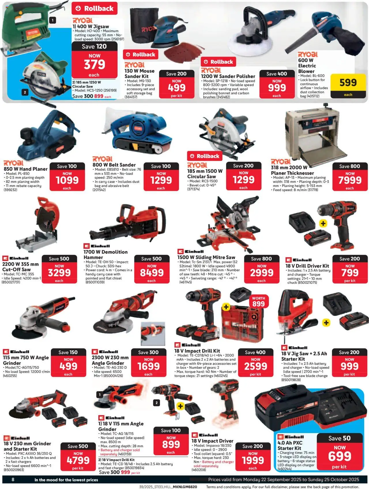 New Makro catalogue – valid from 22.09.2025 | Page: 8 | Products: Mouse, Belt, Grinder, Hammer
