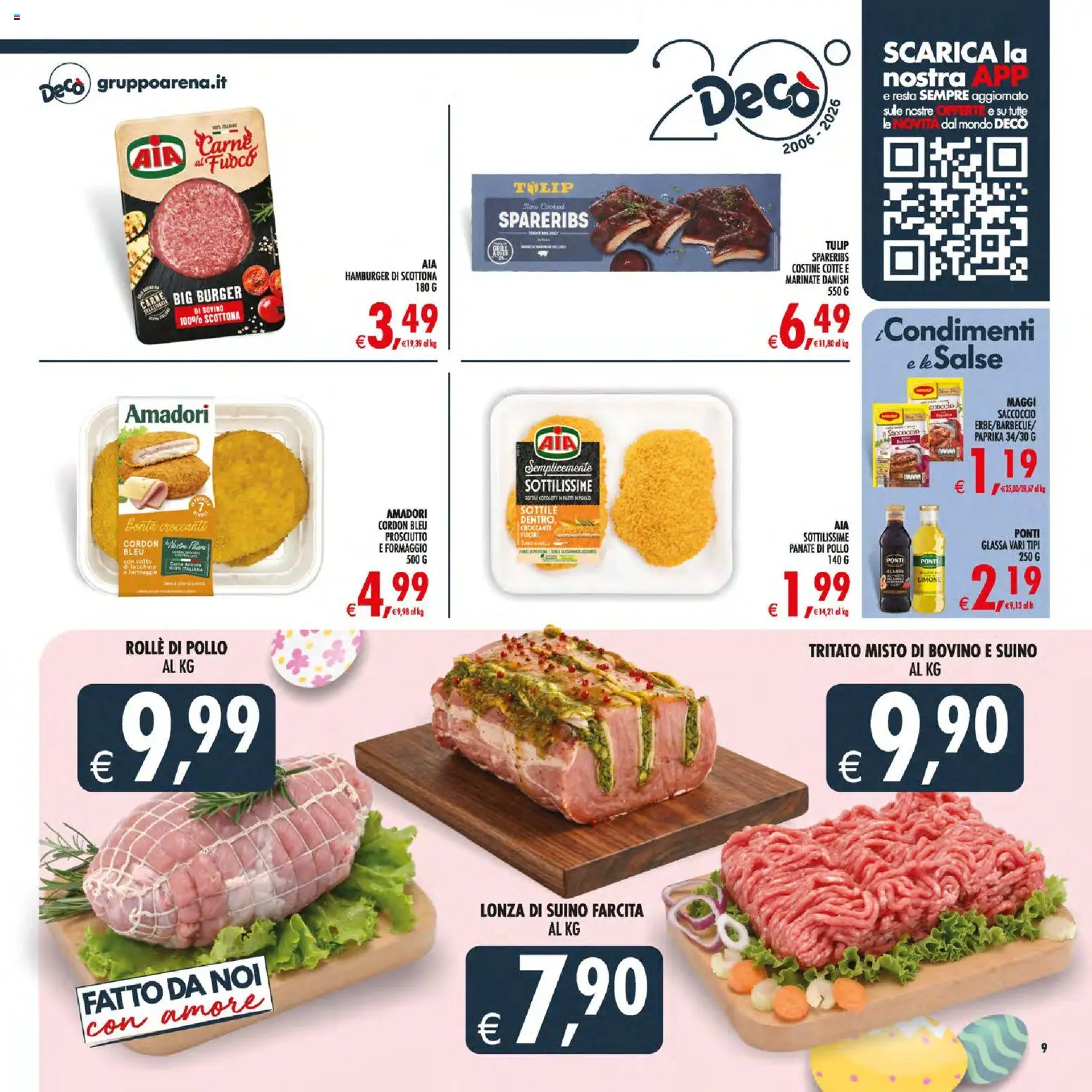 Volantino Decò del 27.03.2026 | Pagina: 9 | Prodotti: Bovino, Suino, Tacchino, Glassa