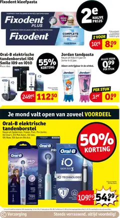 Jordan tandpasta, Keuze uit Kids 0-5 jaar en Junior 6-12 jaar. Alleen verkrijgbaar in de winkel. - Voorbeeld van een folder van Kruidvat, geldig van 27.01.2026 | Pagina: 33 | Producten: Elektrische tandenborstel, Tandpasta, Tandenborstel, Kan