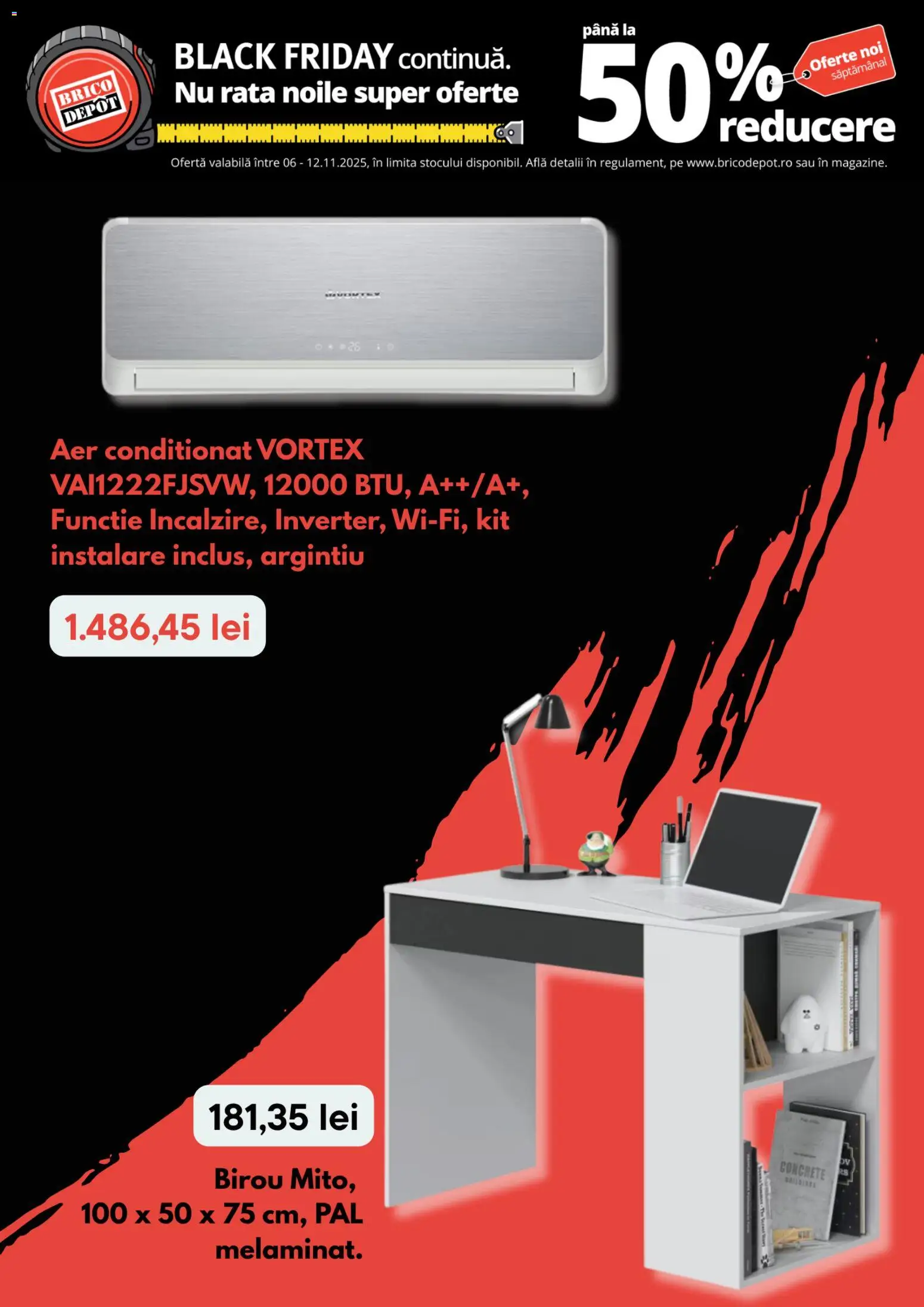 Noul catalog Brico Depot – valabil de la 06.11.2025 | Pagină: 5 | Produse: Aer Condiționat, Çikolatalı gofret, Rață